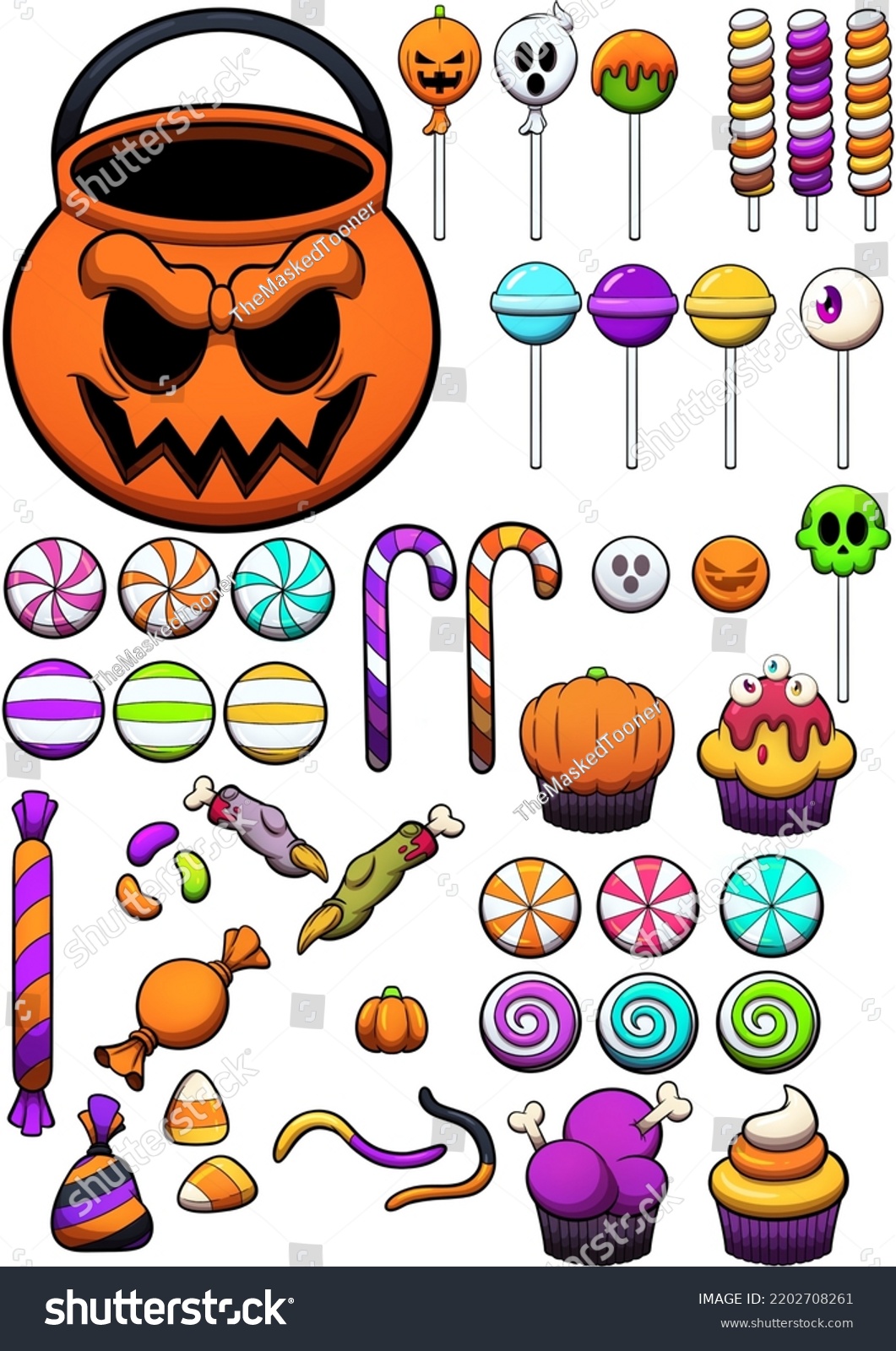 Halloween Candy Vector Clip Art Illustration Stock Vector (Royalty Free ...