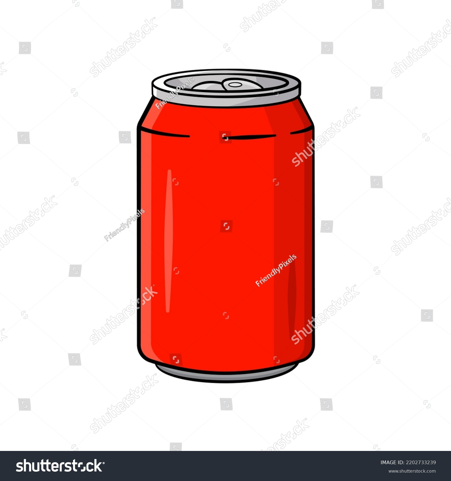 Red Can Vector Illustration Cartoon Stock Vector (Royalty Free ...