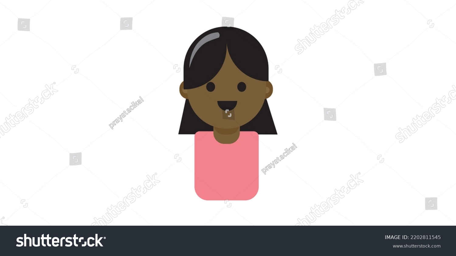 Vectoor Illustration Adorable Black Girl Stock Vector Royalty Free 2202811545 Shutterstock 1663