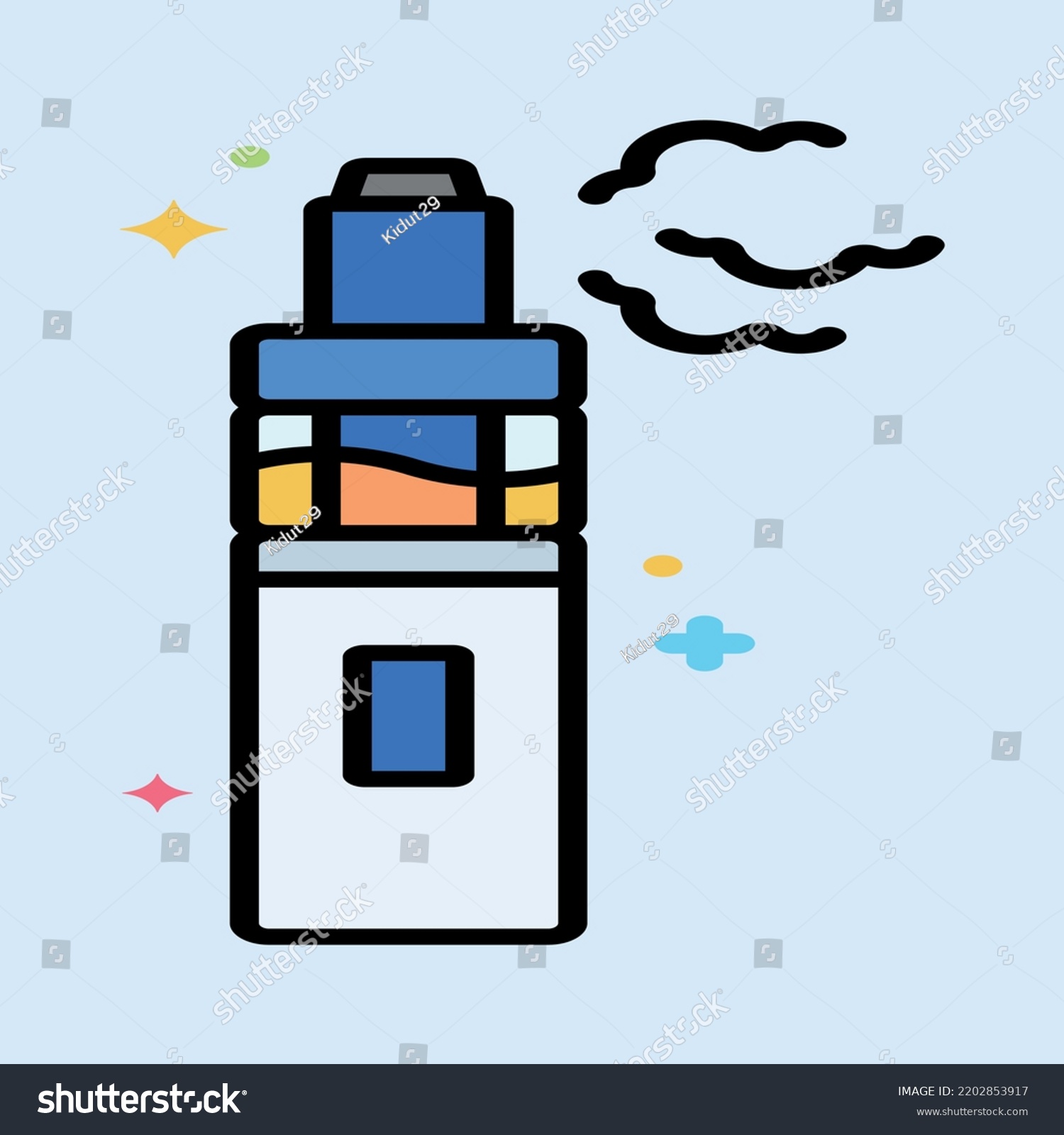 Vaping Addiction Vector Art Clipart Stock Vector (Royalty Free ...