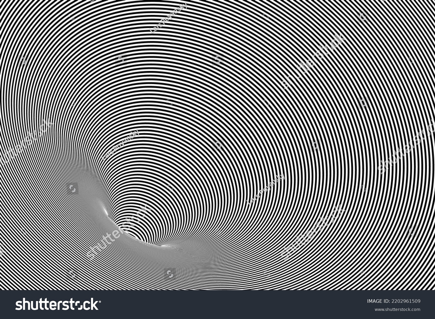 Black White Stripes Tunnel Optical Illusion Stock Vector (Royalty Free ...