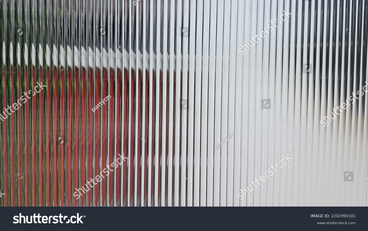 Reflection Fluted Glass Texture Background Stock Photo 2202990181