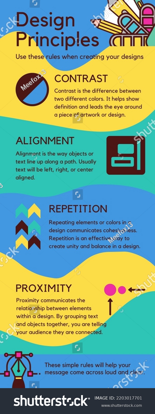 Design Principles Infographic Art Graphic Design Stock Illustration ...