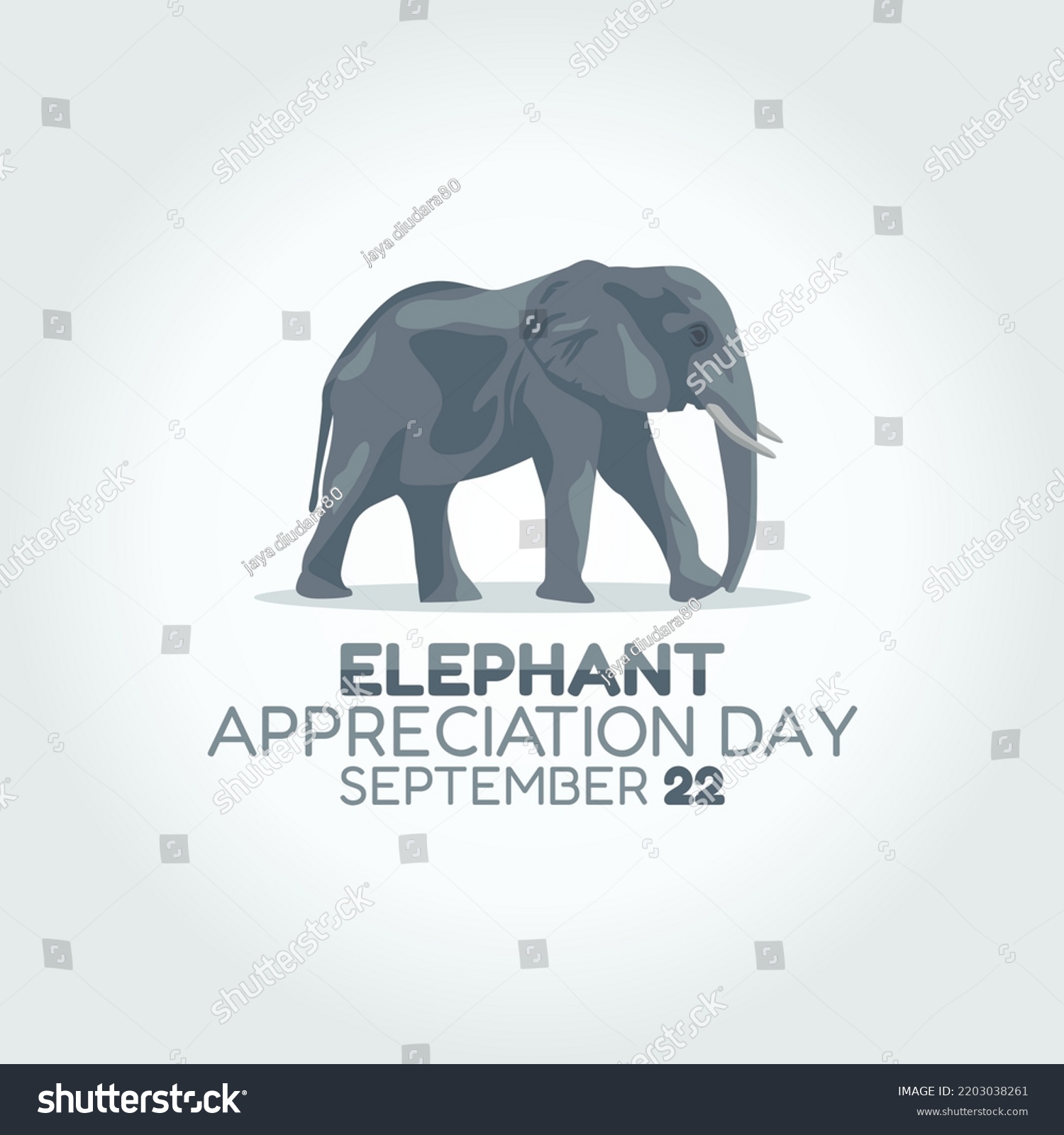 Vector Graphic Elephant Appreciation Day Good Stock Vector (Royalty