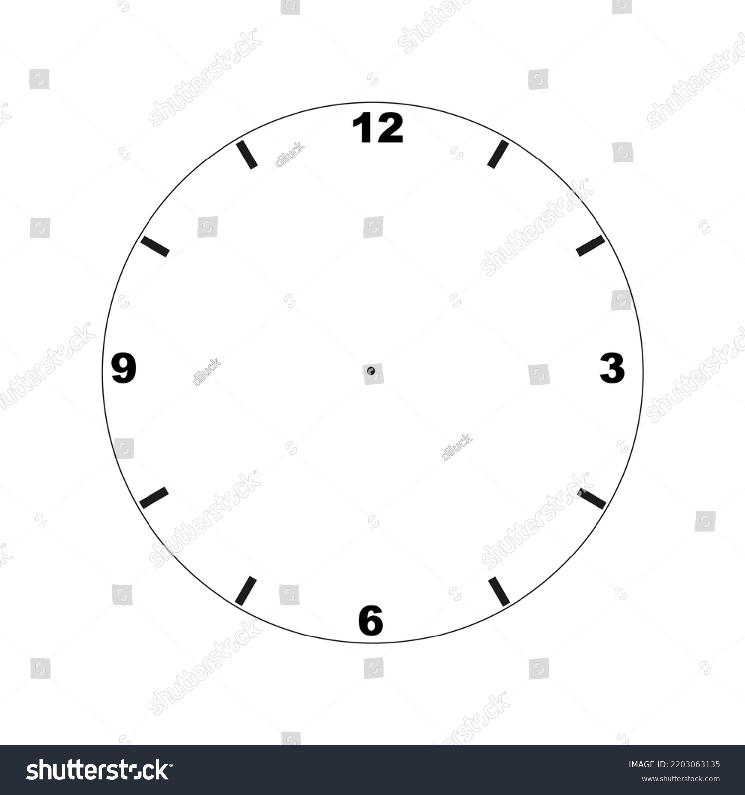 Watch Classic Design Blank Dial Analog Stock Vector (Royalty Free ...