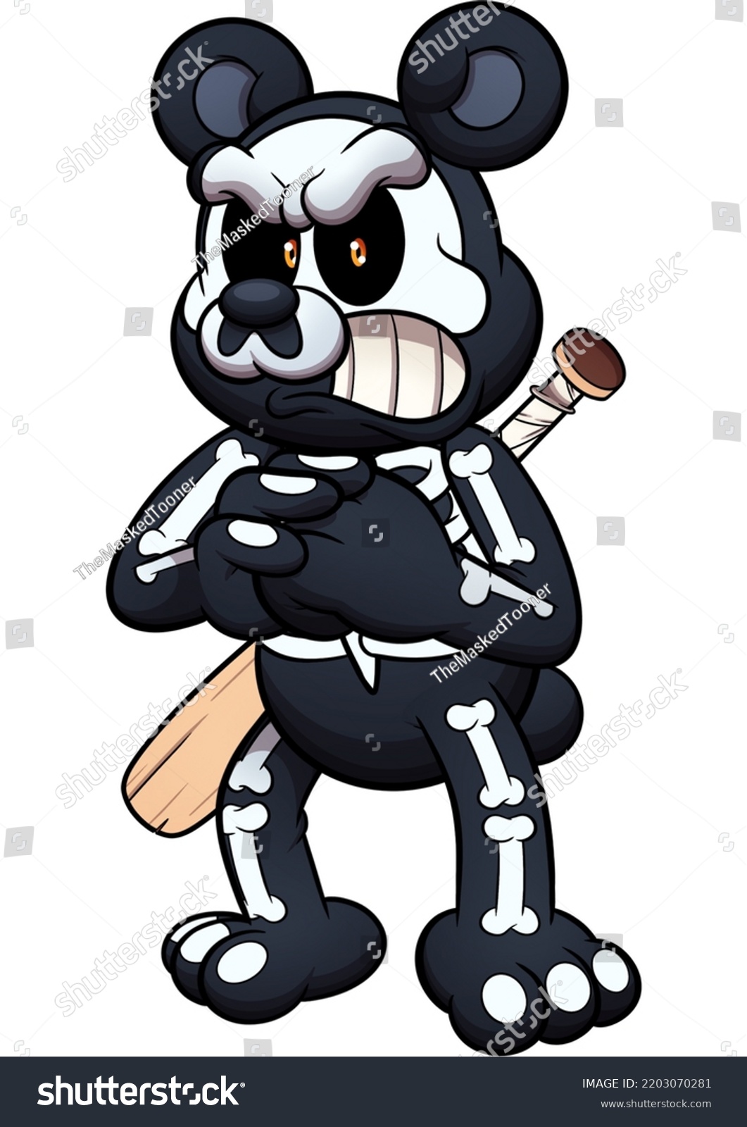 Teddy Bear Skeleton Vector Clip Art Stock Vector Royalty Free 2203070281 Shutterstock