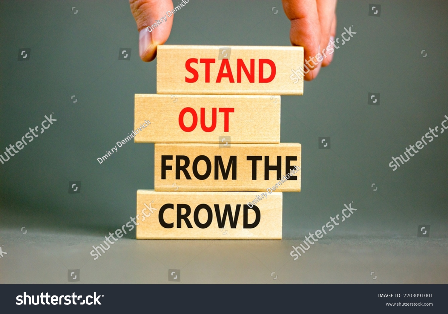 Stand Out Crowd Symbol Concept Words Stock Photo 2203091001 Shutterstock   Stock Photo Stand Out From The Crowd Symbol Concept Words Stand Out From The Crowd On Wooden Blocks On 2203091001 