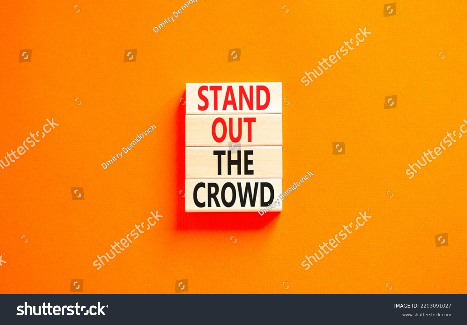 Stand Out Crowd Symbol Concept Words Stock Photo 2203091027 Shutterstock   Stock Photo Stand Out The Crowd Symbol Concept Words Stand Out The Crowd On Wooden Blocks On A Beautiful 2203091027 