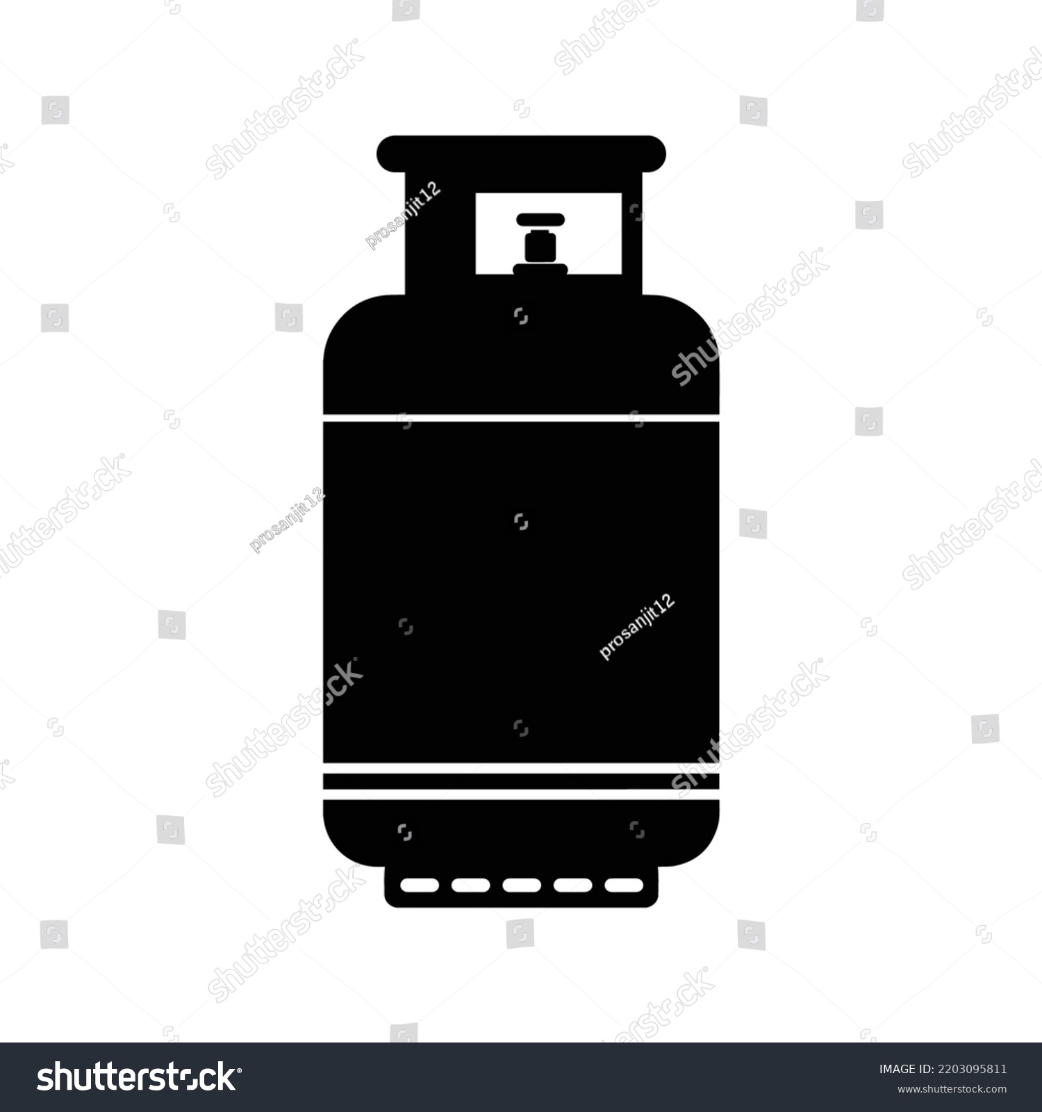 Cooking Liquid Gas Cylinder Icon Black Stock Vector (Royalty Free ...