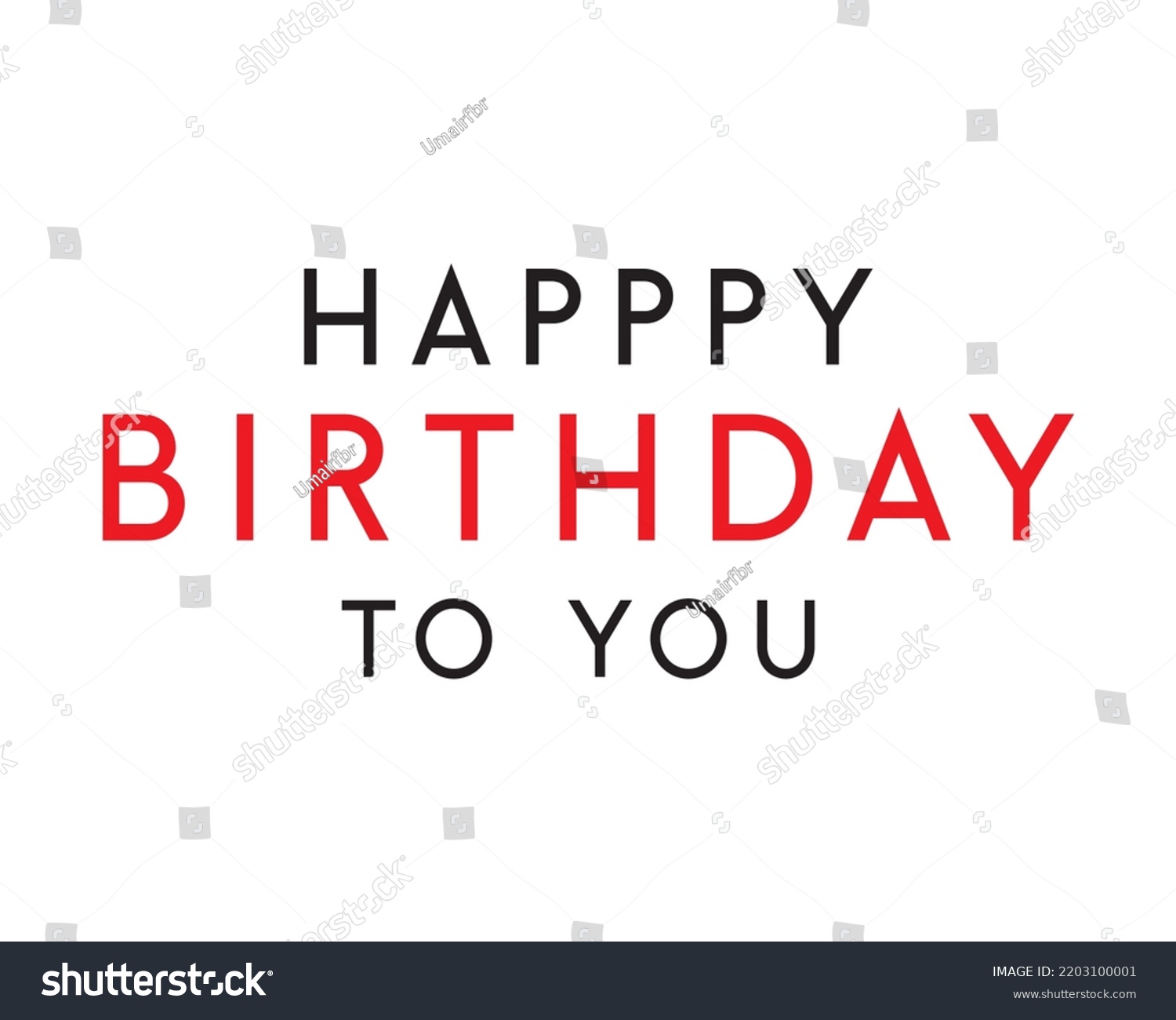 Happy Birthday You Vector Desin Template Stock Vector (Royalty Free ...