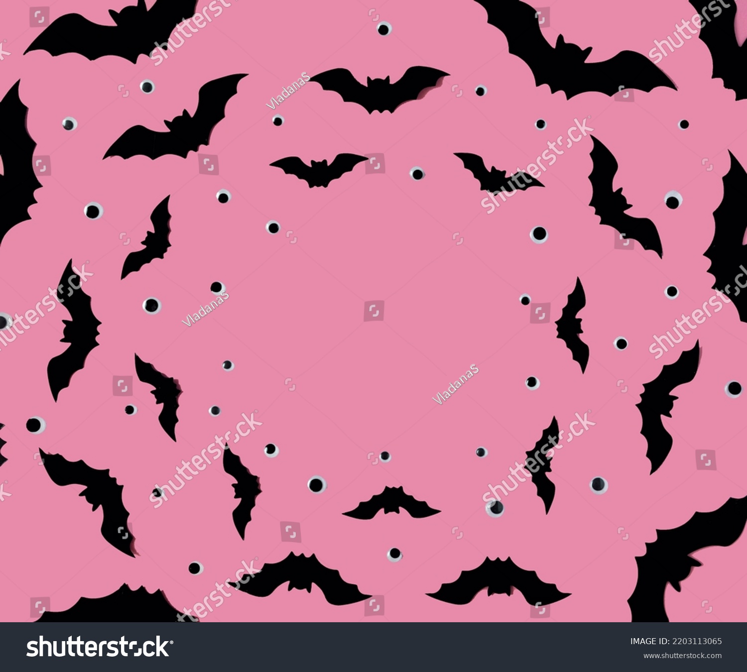 Wallpaper Copy Space Made Bats Different Stock Photo 2203113065 ...