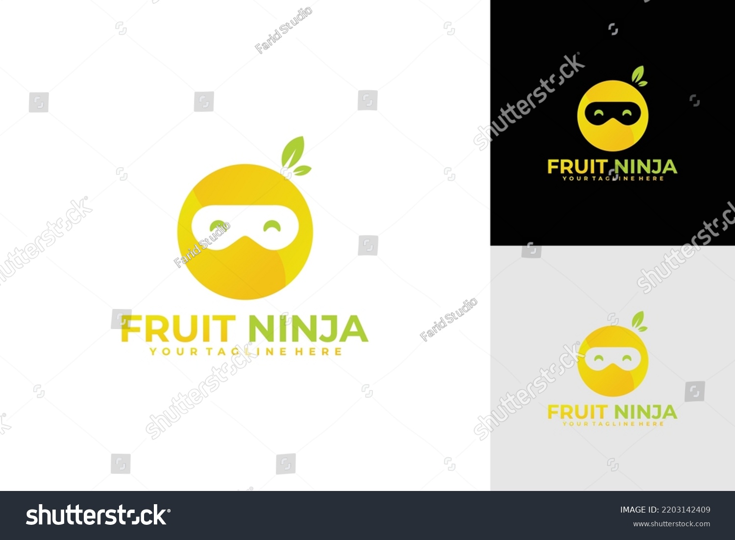 Fruit Ninja Logo Vector Design Template Stock Vector (Royalty Free ...