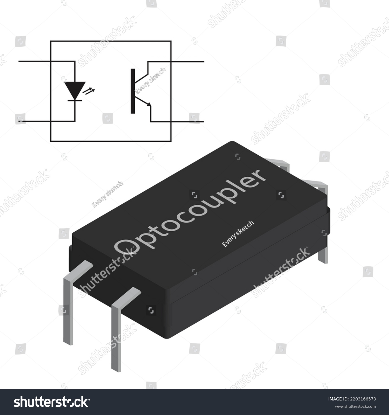 Vector Design Optocoupler Schematic Diagram Stock Vector (Royalty Free 