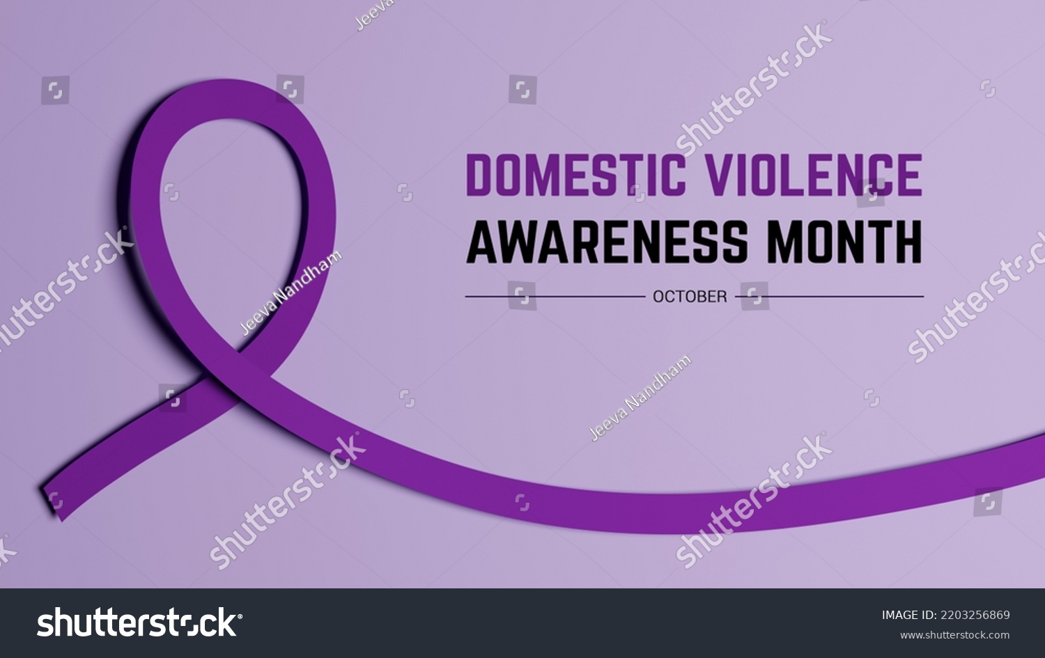 Domestic Violence Awareness Month October Purple Stock Illustration ...