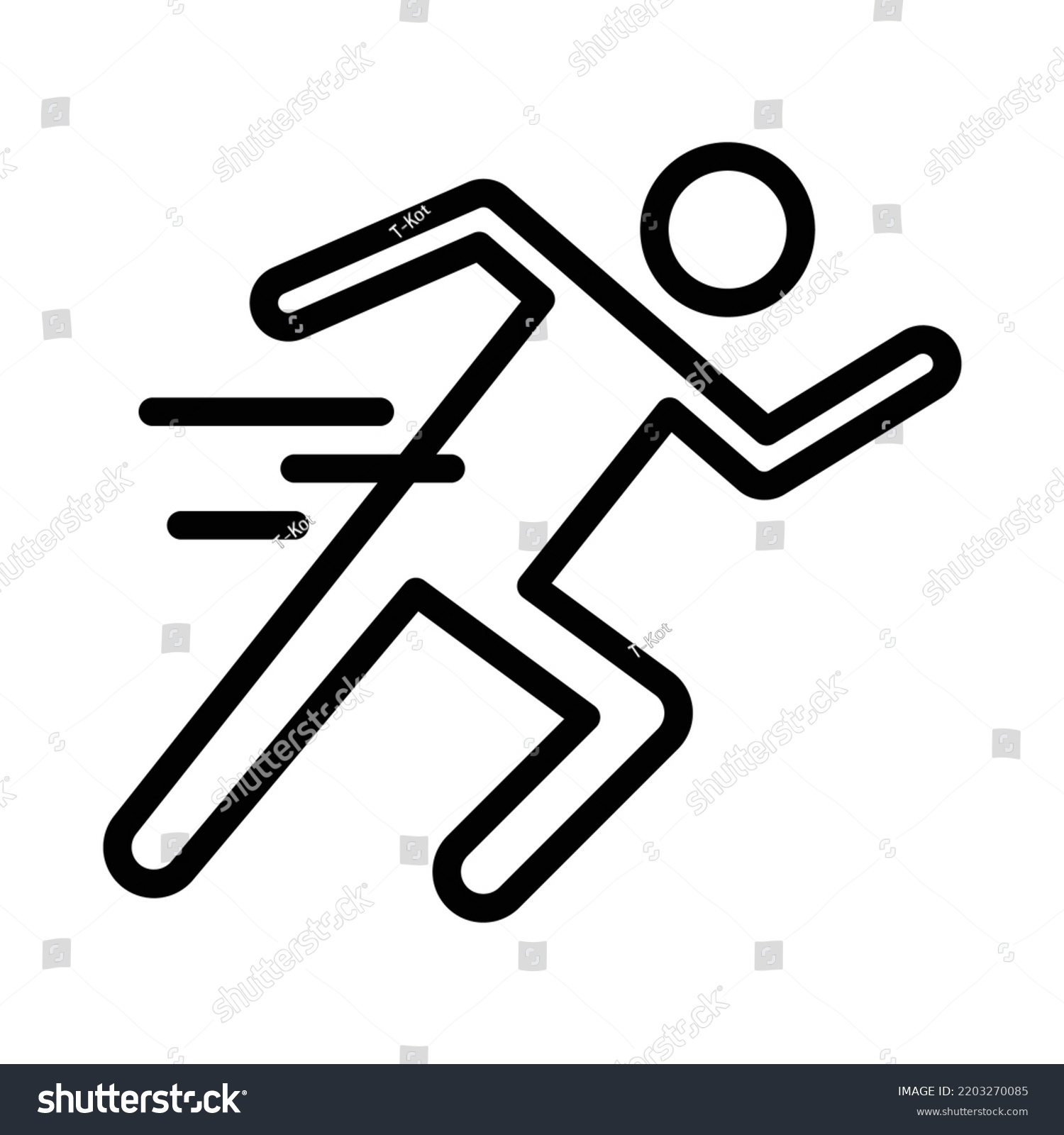 Run Icon Running Vector Illustration Stock Vector (Royalty Free ...