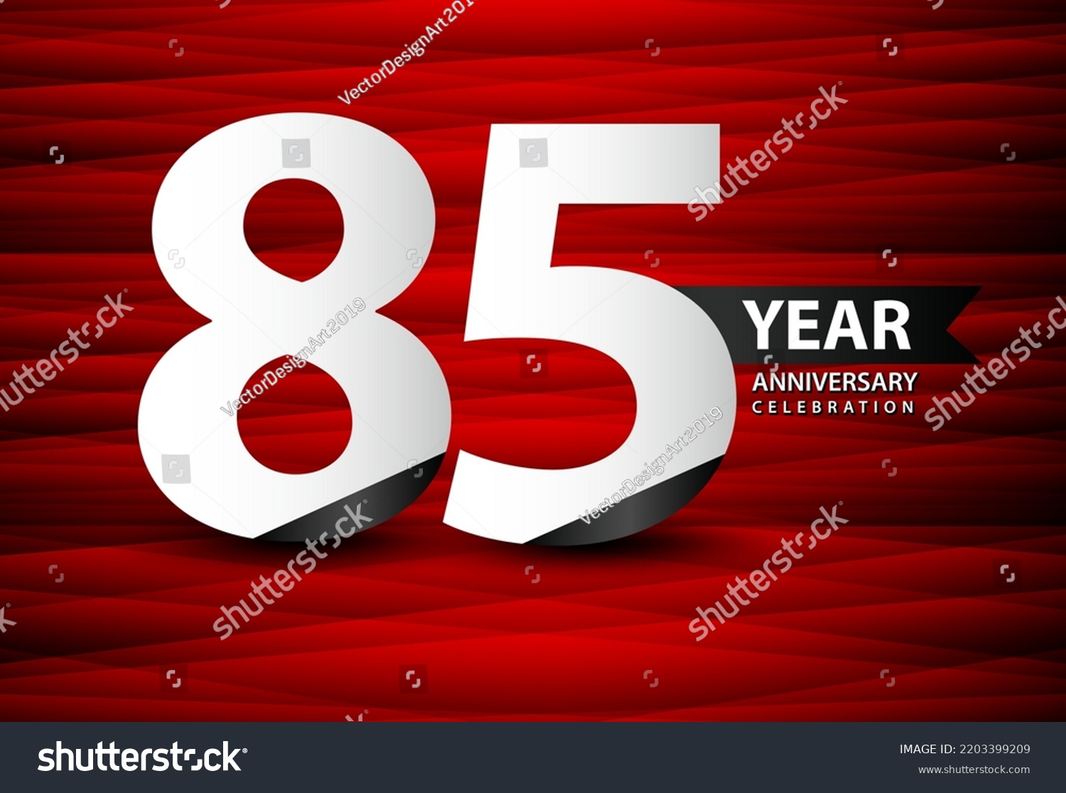 85 Year Anniversary Celebration Logo Vector Stock Vector (Royalty Free ...