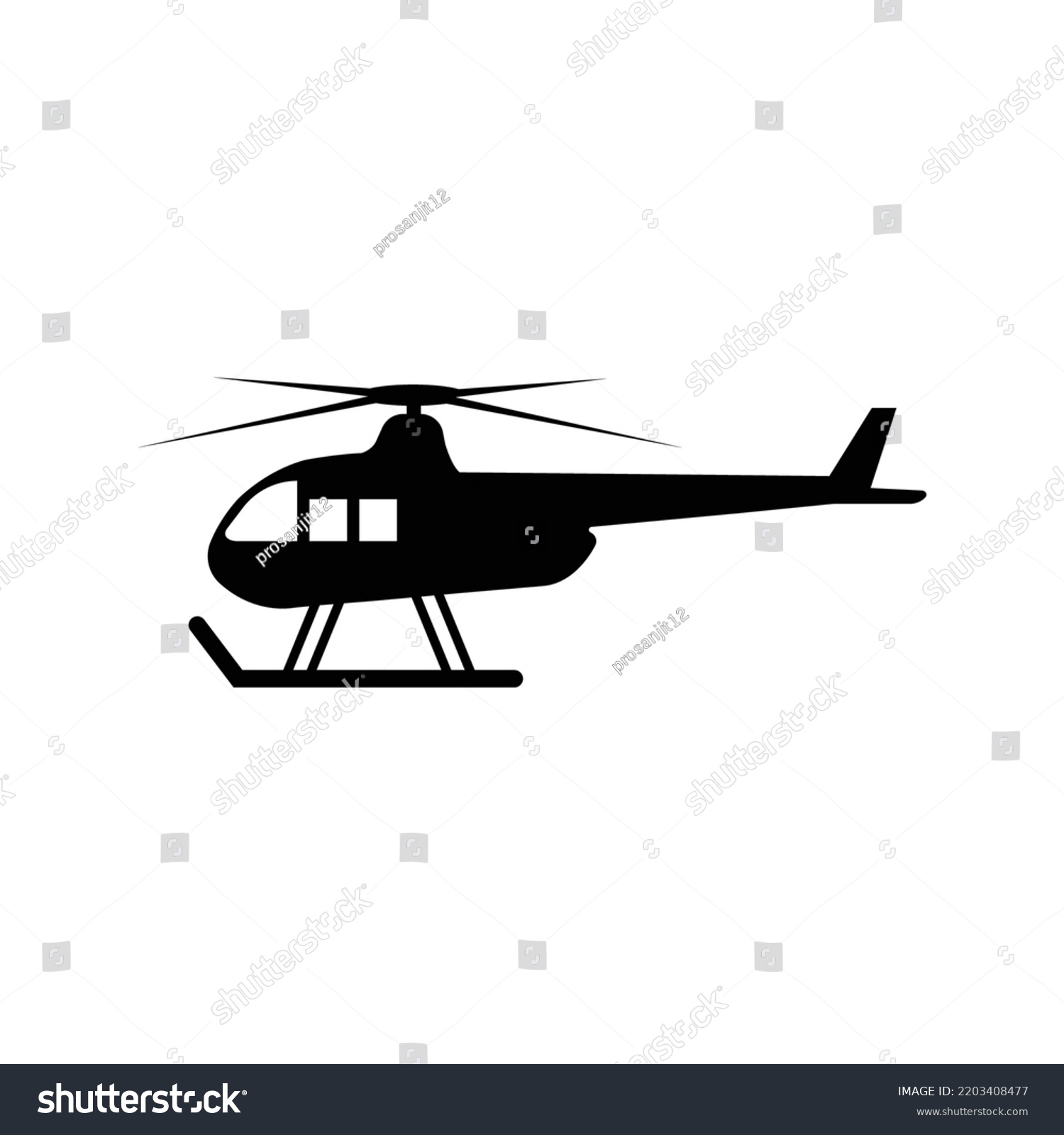 Helicopter Plane Carrying Passengers Icon Black Stock Vector (Royalty ...