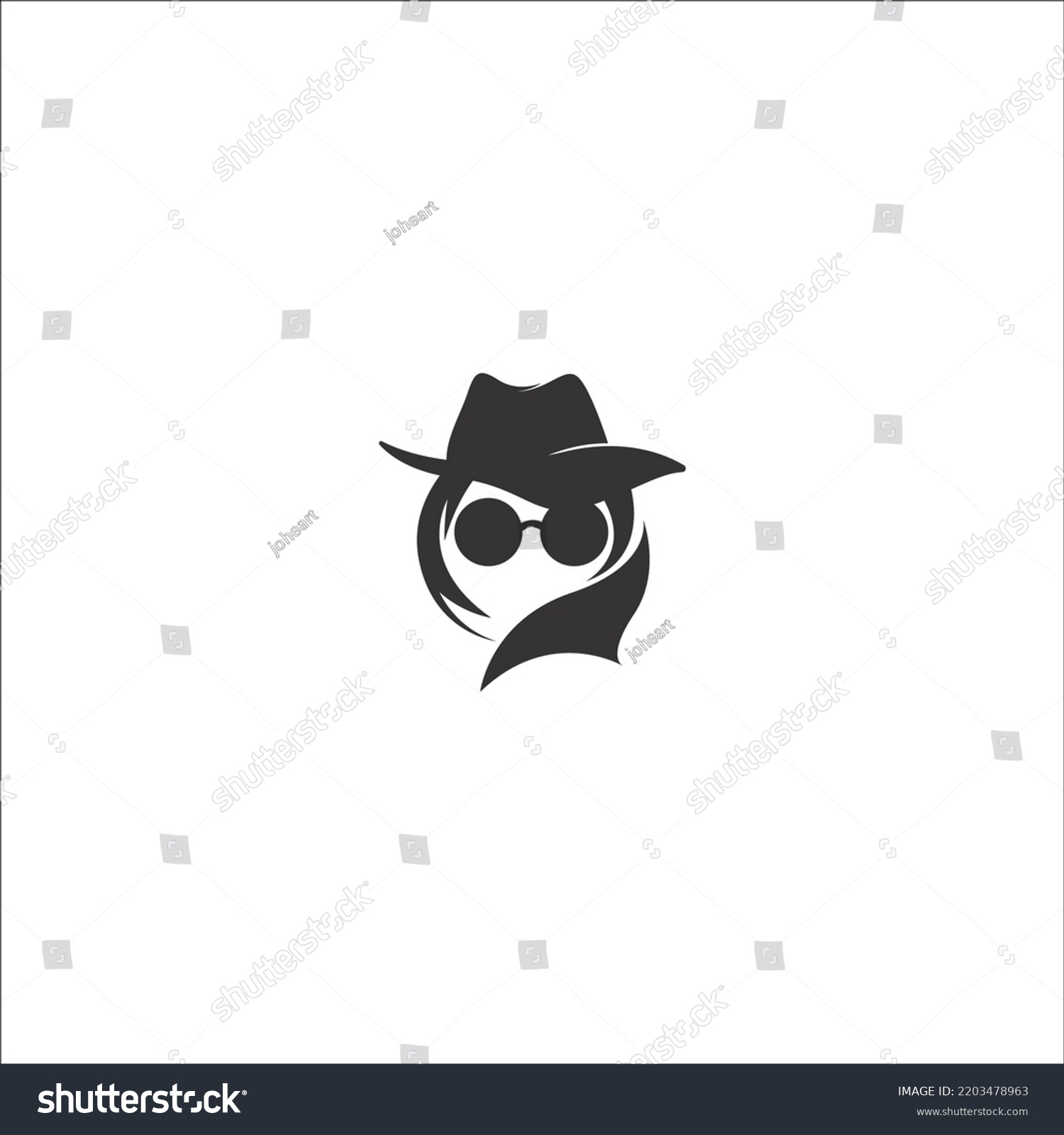 Secret Agent Icon Logo Design Illustration Stock Vector (Royalty Free ...