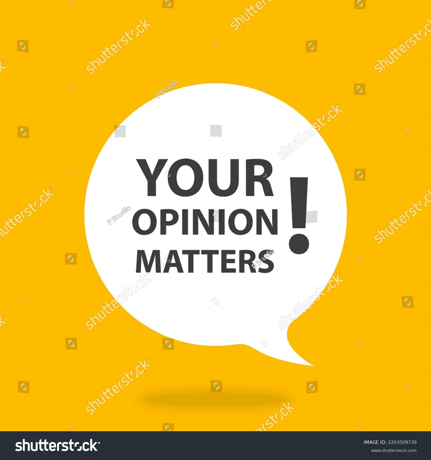 Your Opinion Matters Speech Bubble Banner Stock Vector (Royalty Free ...