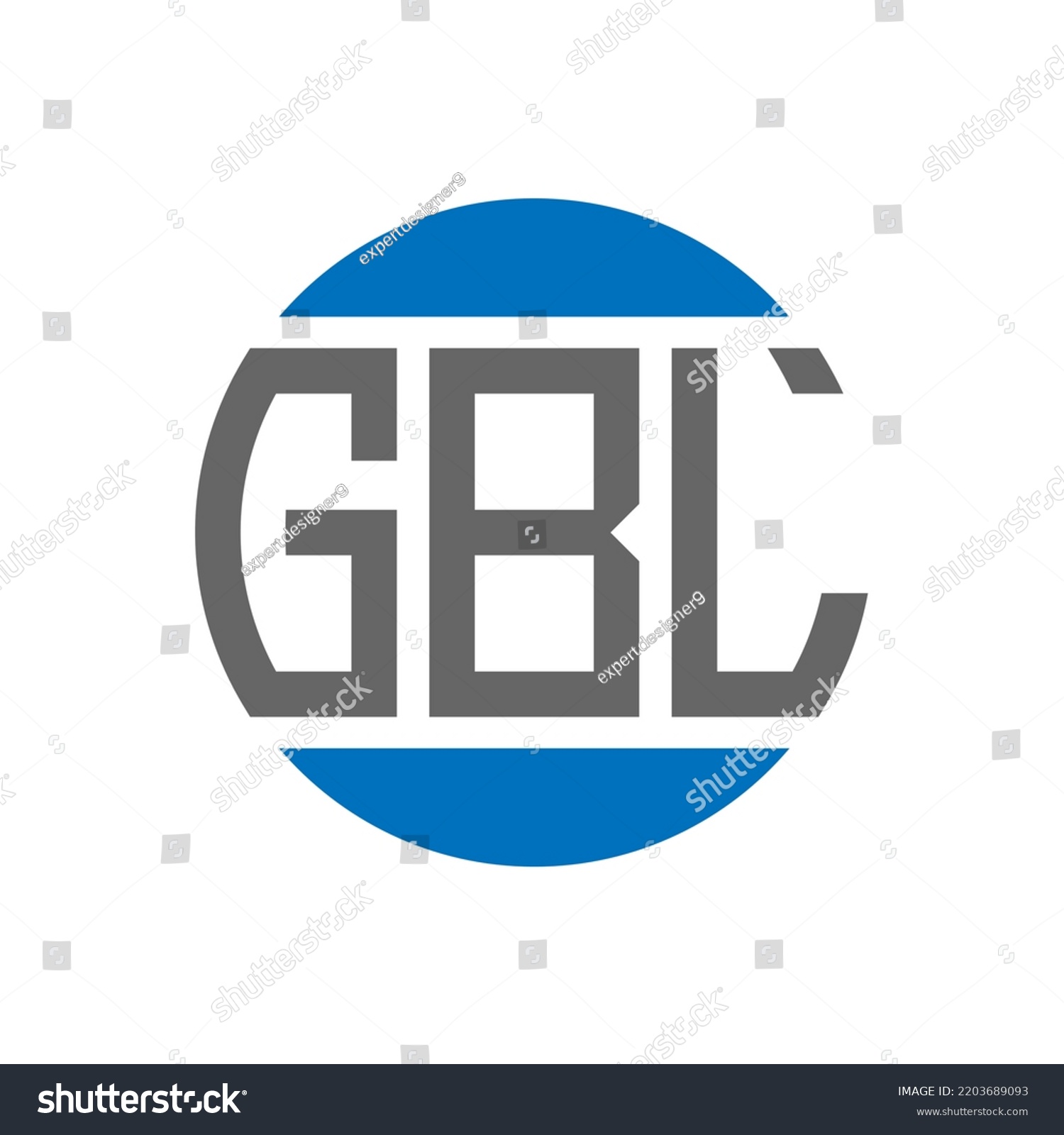 Gbl Letter Logo Design On White Stock Vector (Royalty Free) 2203689093 ...