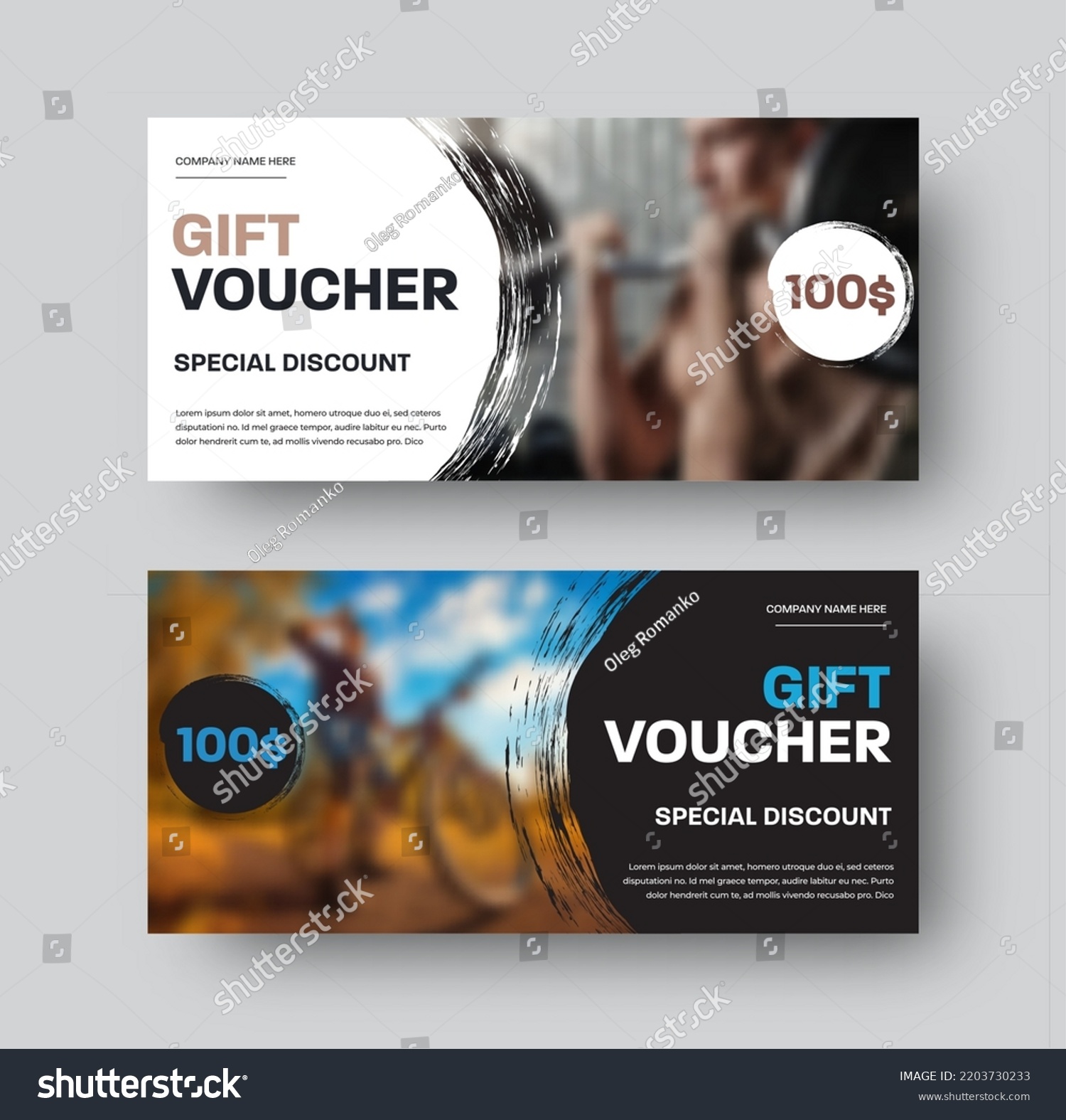 100 Special Discount Vector Gift Voucher Stock Vector (Royalty Free ...