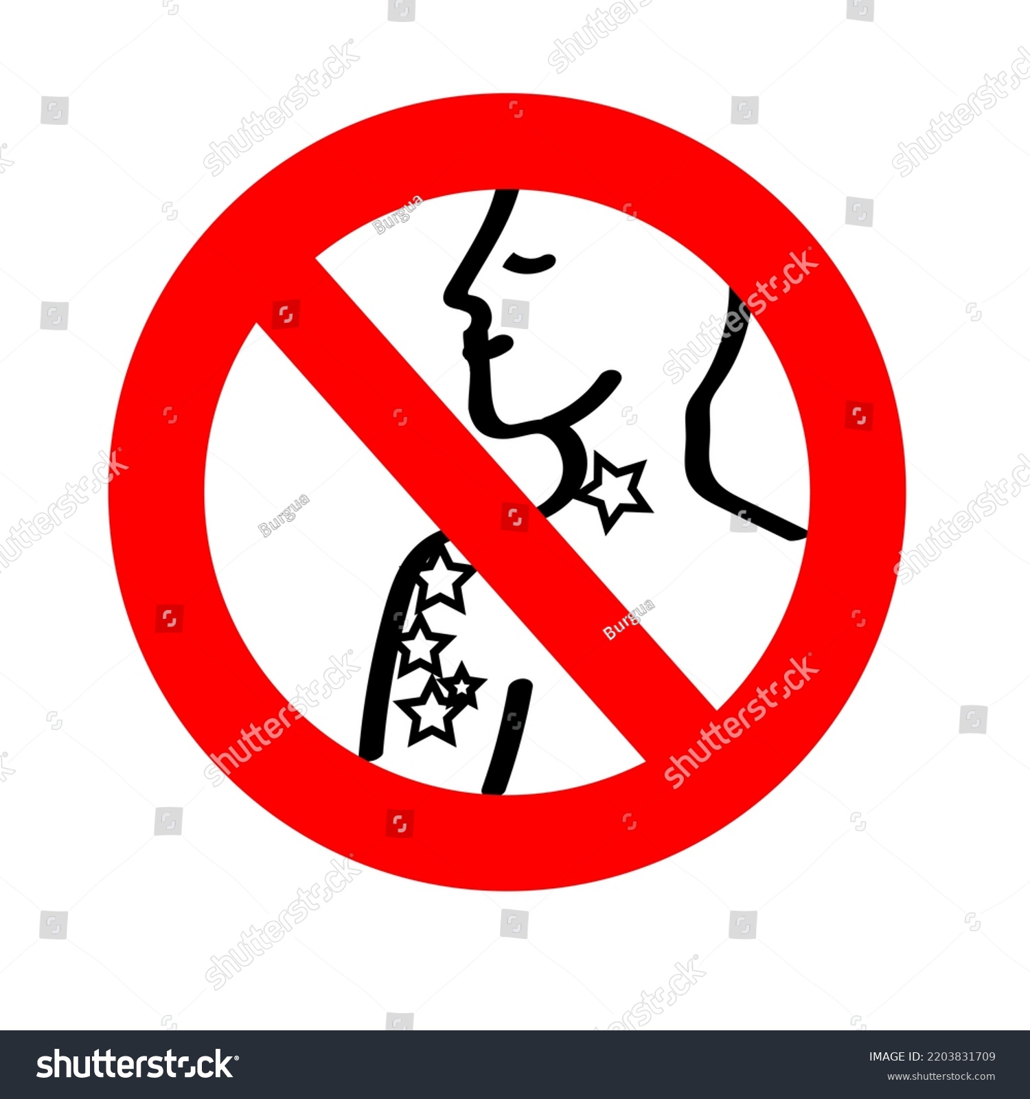 No Tattoos Round Forbidding Sign People Stock Vector Royalty Free