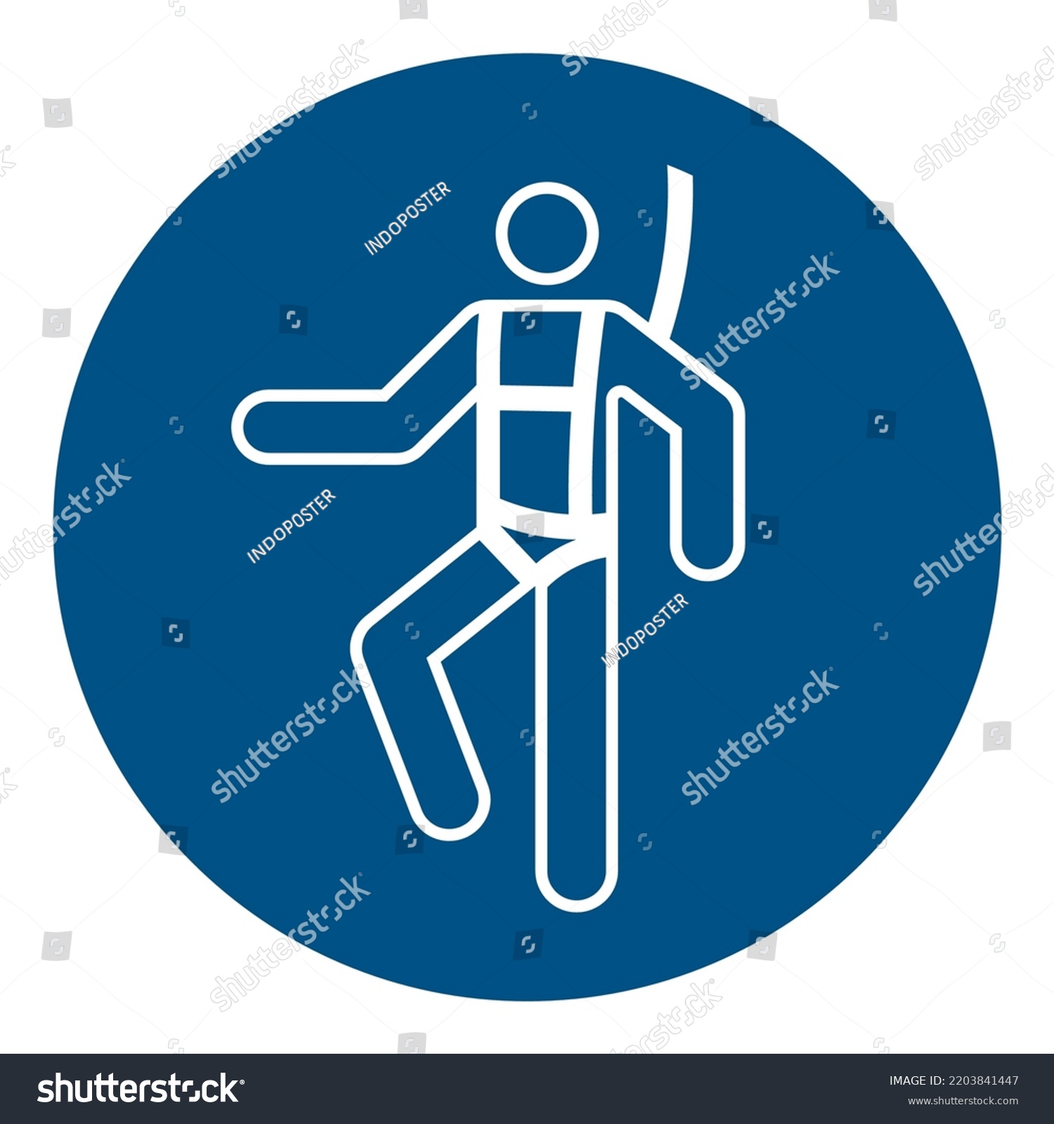 Wear Safety Harness to Signify That Stock Vector (Royalty Free ...