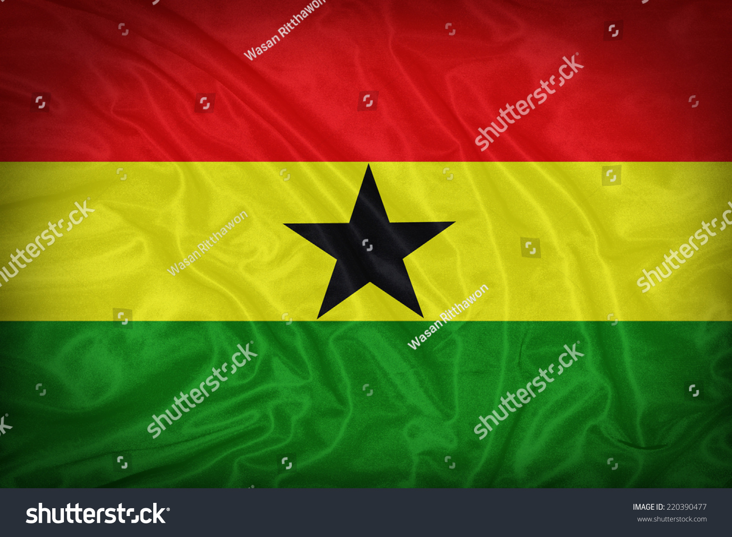 Ghana Flag Pattern On Fabric Texture Stock Photo 220390477 | Shutterstock