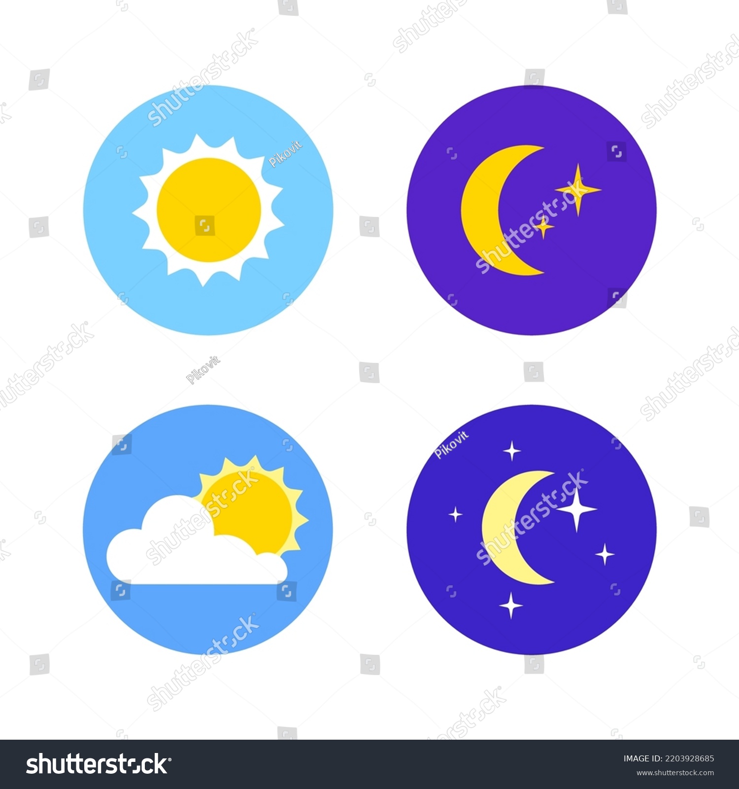 Day Night Logo Light Dark Theme Stock Vector (Royalty Free) 2203928685 ...