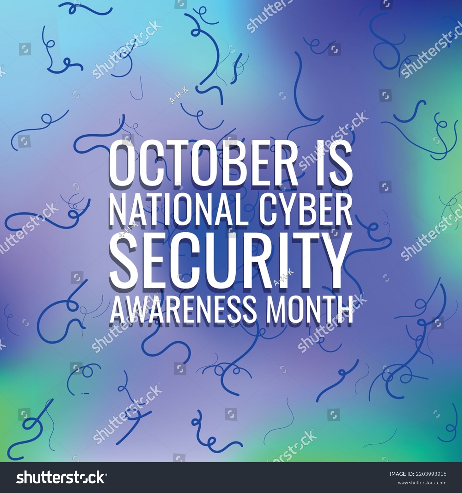 October National Cyber Security Awareness Month Stock Vector (Royalty ...