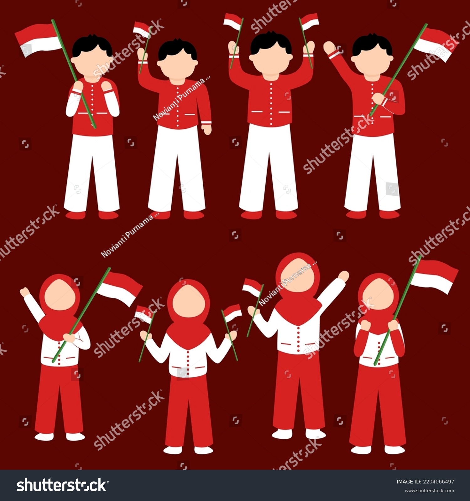 Independence Day Indonesia Vector Art Stock Vector Royalty Free Shutterstock