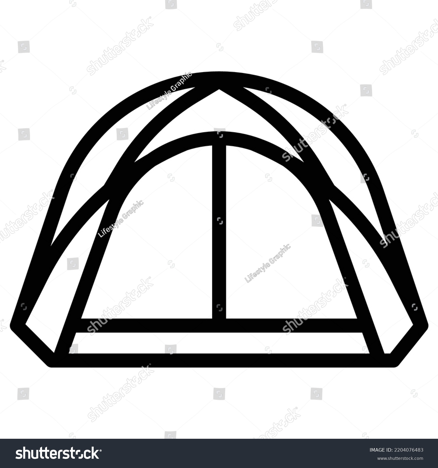 Tents Icon Camping Tent Tarp Vector Stock Vector (Royalty Free ...