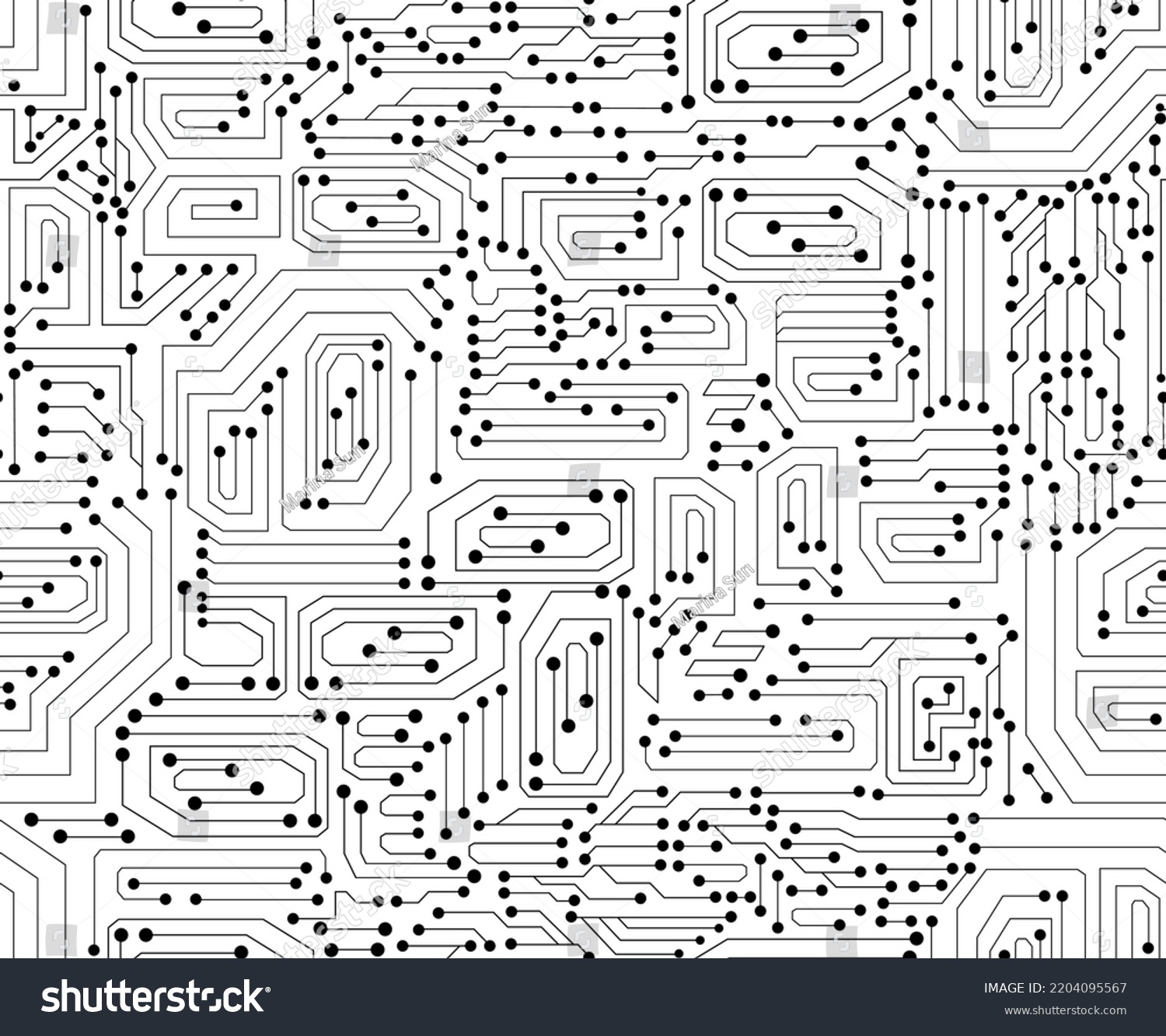 Programming Vector Seamless Endless Texture Motherboard Stock Vector ...