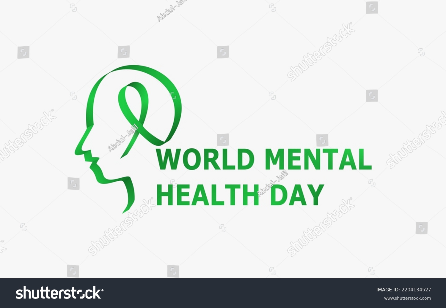 World Mental Heath Day Logo Concept Stock Vector (Royalty Free ...