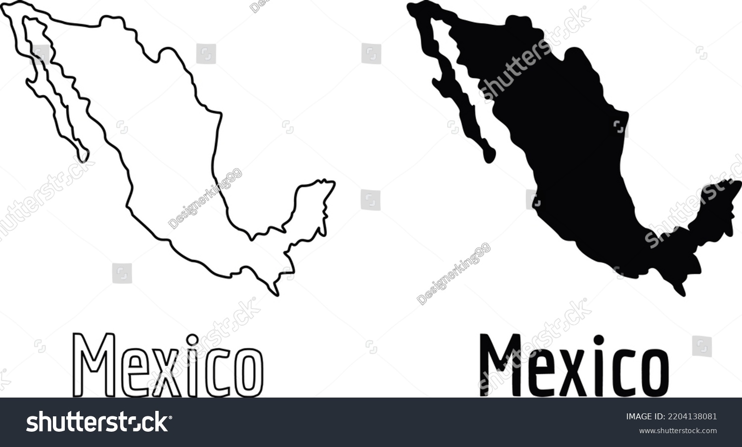 mexico-map-country-icon-outline-style-stock-vector-royalty-free