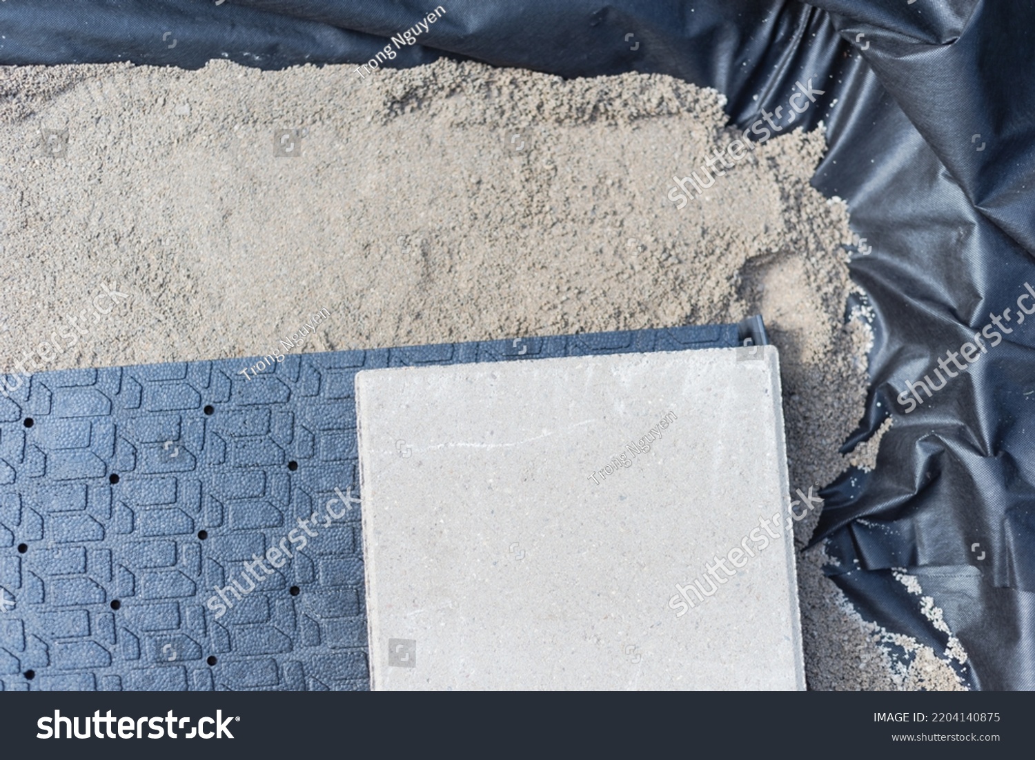 Black Polypropylene Paver Base Panel Hold Stock Photo 2204140875 