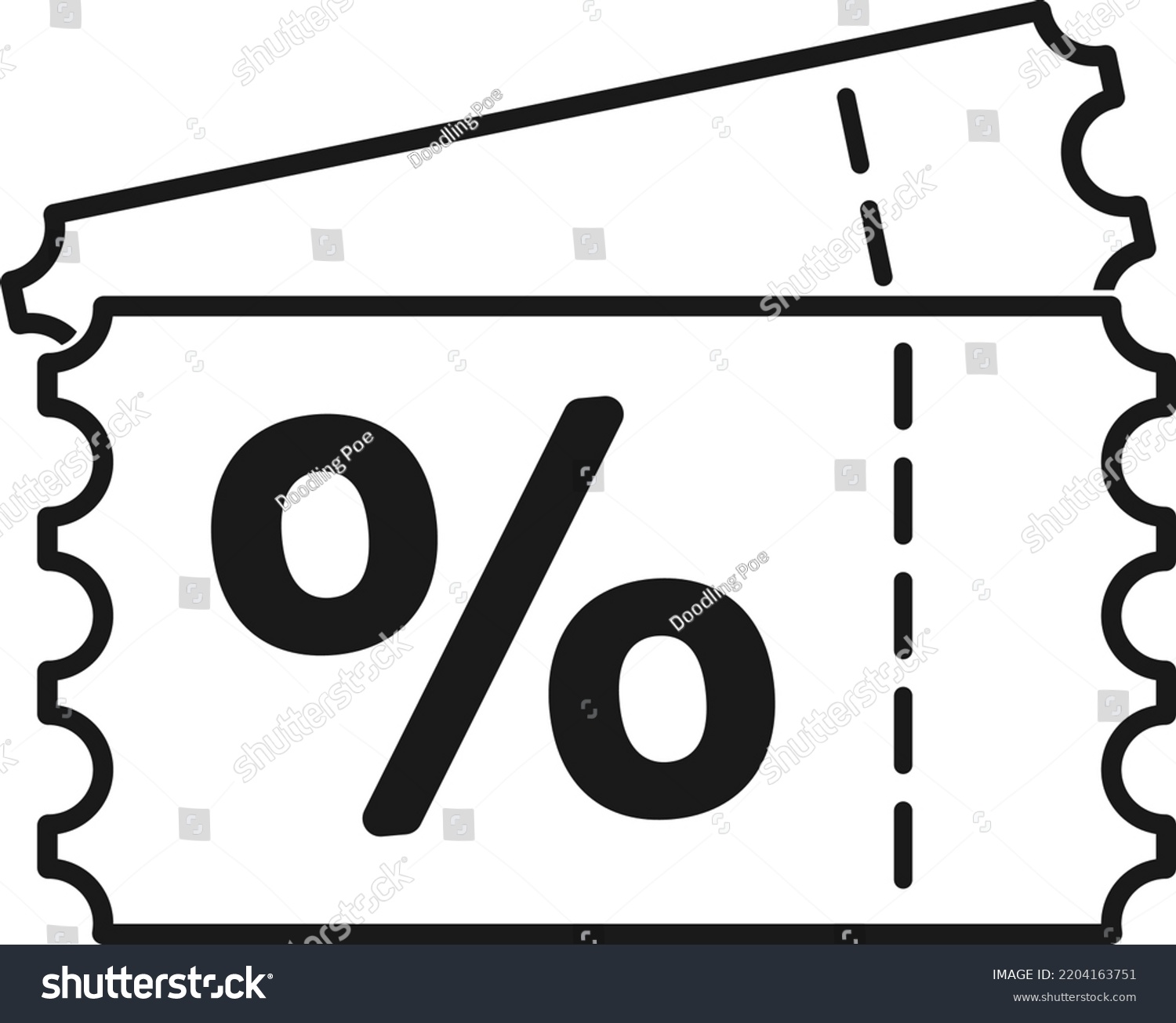 Stacked Percentage Cut Price Shopping Voucher Stock Vector (Royalty Free) 2204163751 Shutterstock