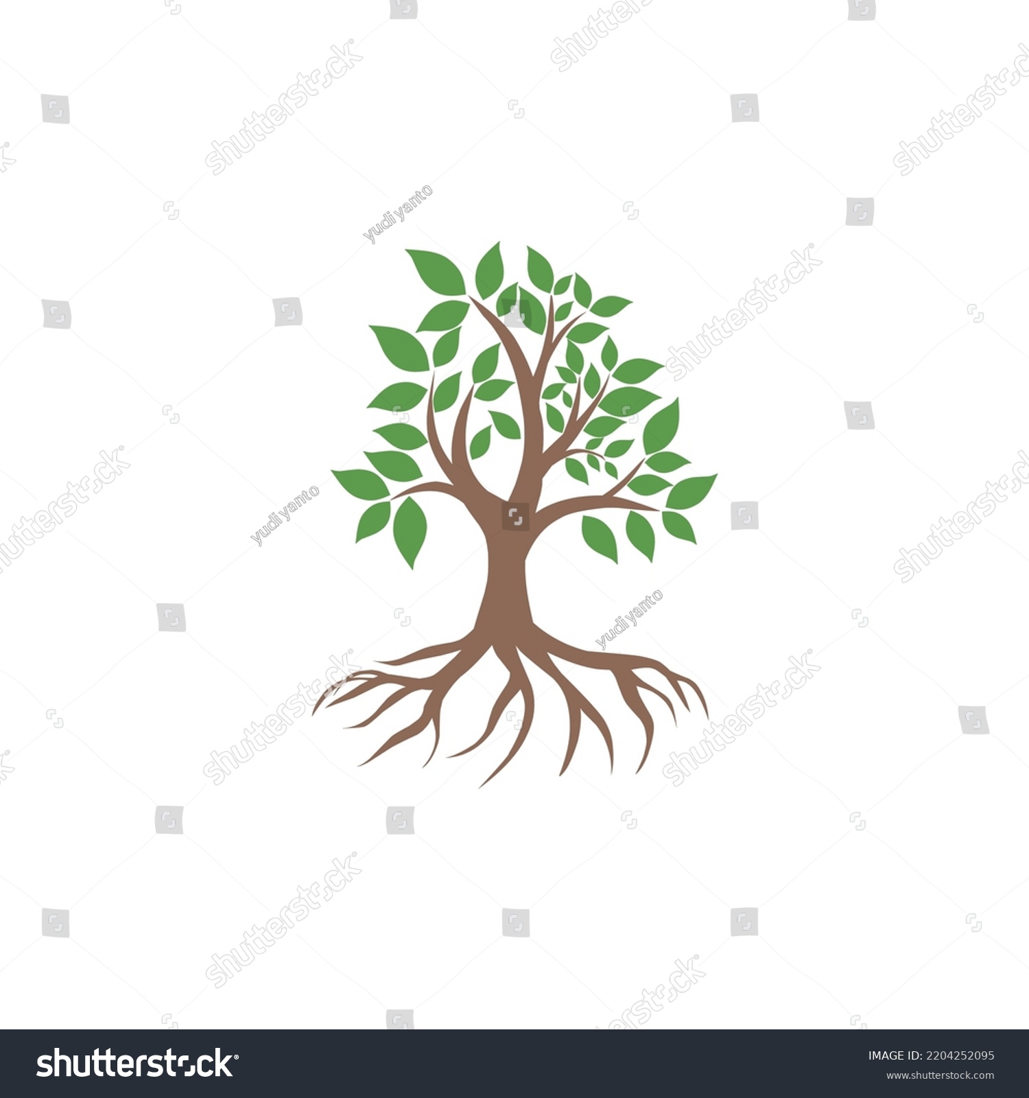 Tree Roots Icon Vector Illustration Isolated Stock Vector (Royalty Free ...