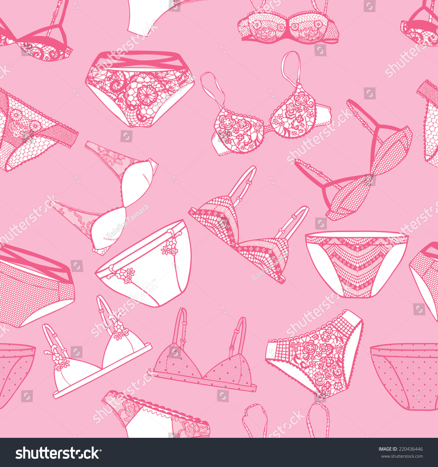 Hand Drawn Vector Sexy Lingerie Set Stock Vector Royalty Free