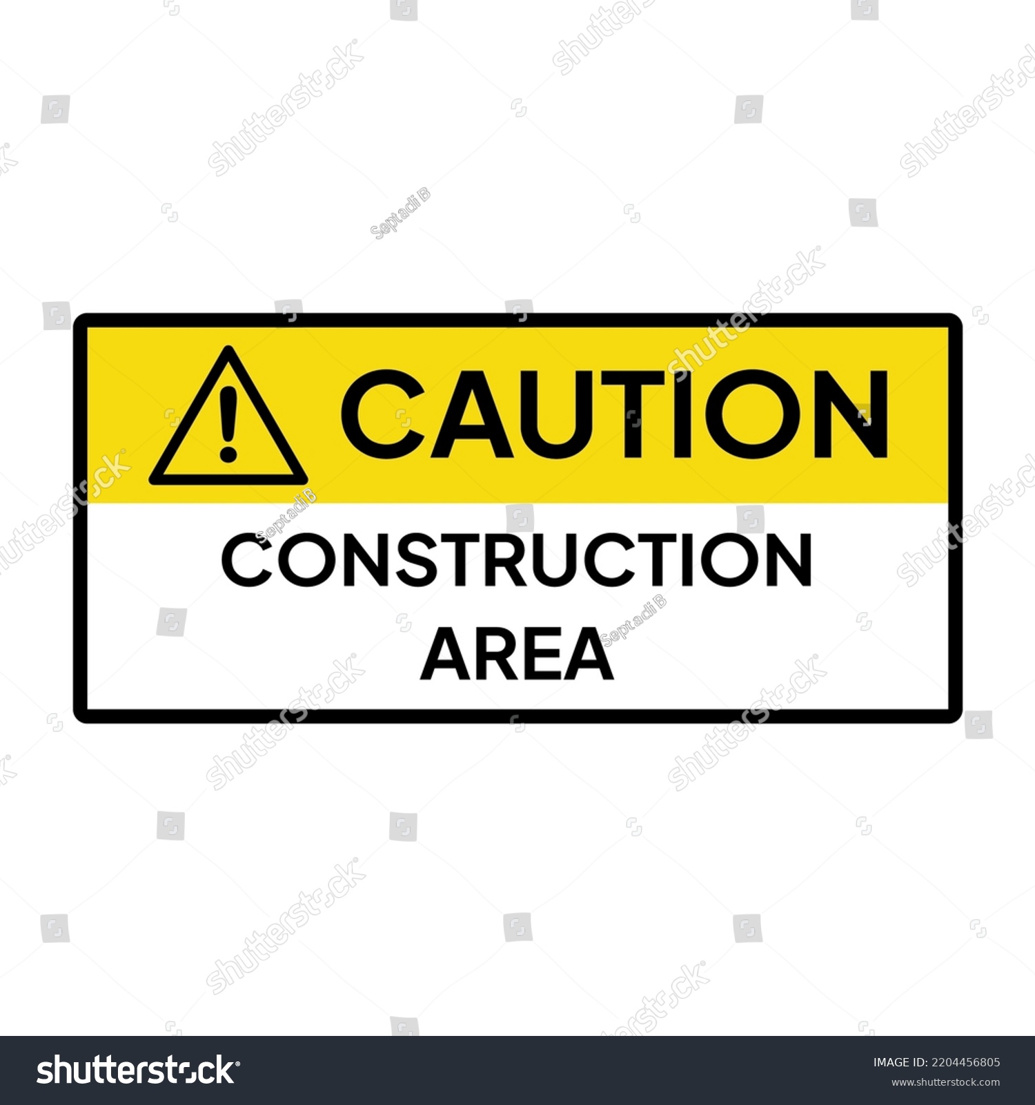 Warning Sign Label Industrial Caution Notice Stock Vector (Royalty Free ...