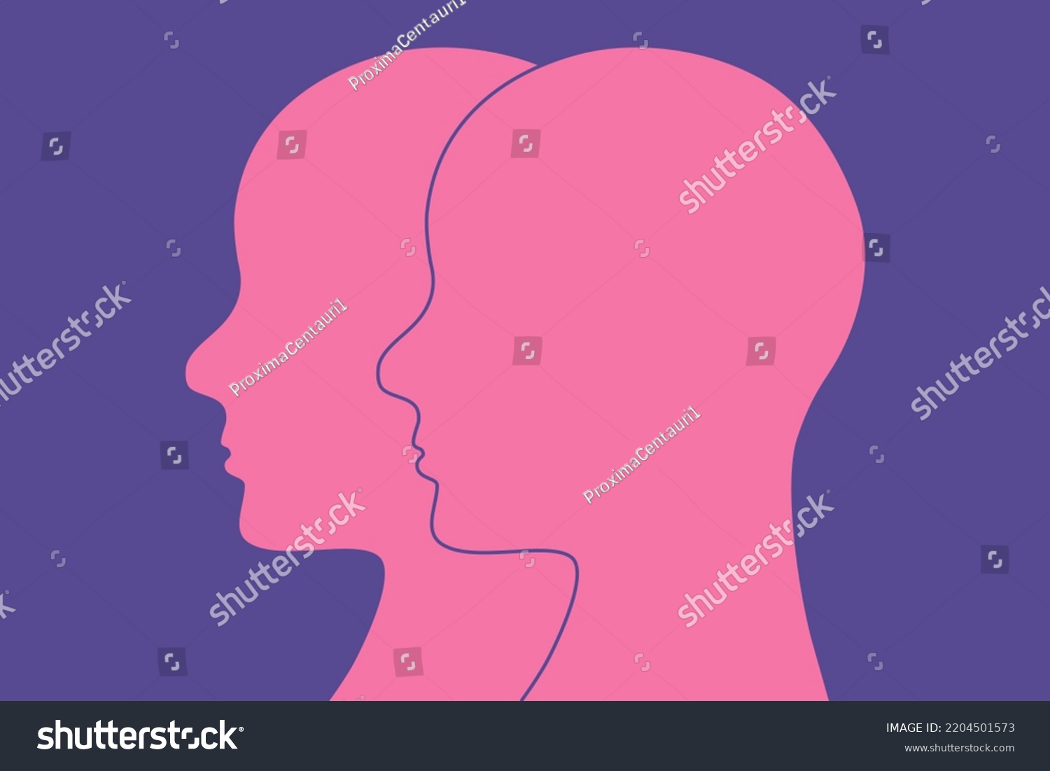 Twins Conceptual Symbol Two Identical Twins Stock Illustration ...