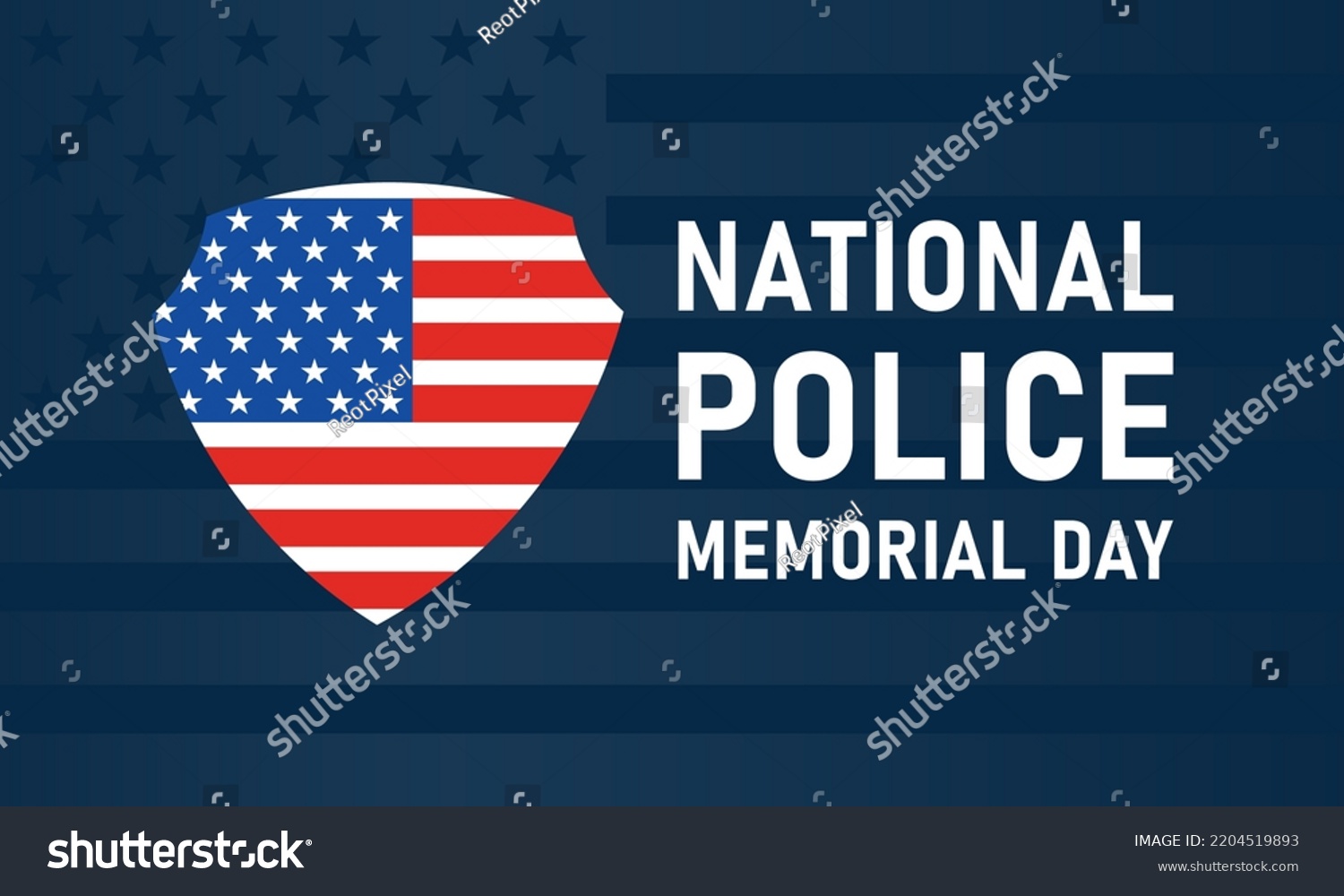 National Police Memorial Day October 2 Stock Vector (Royalty Free