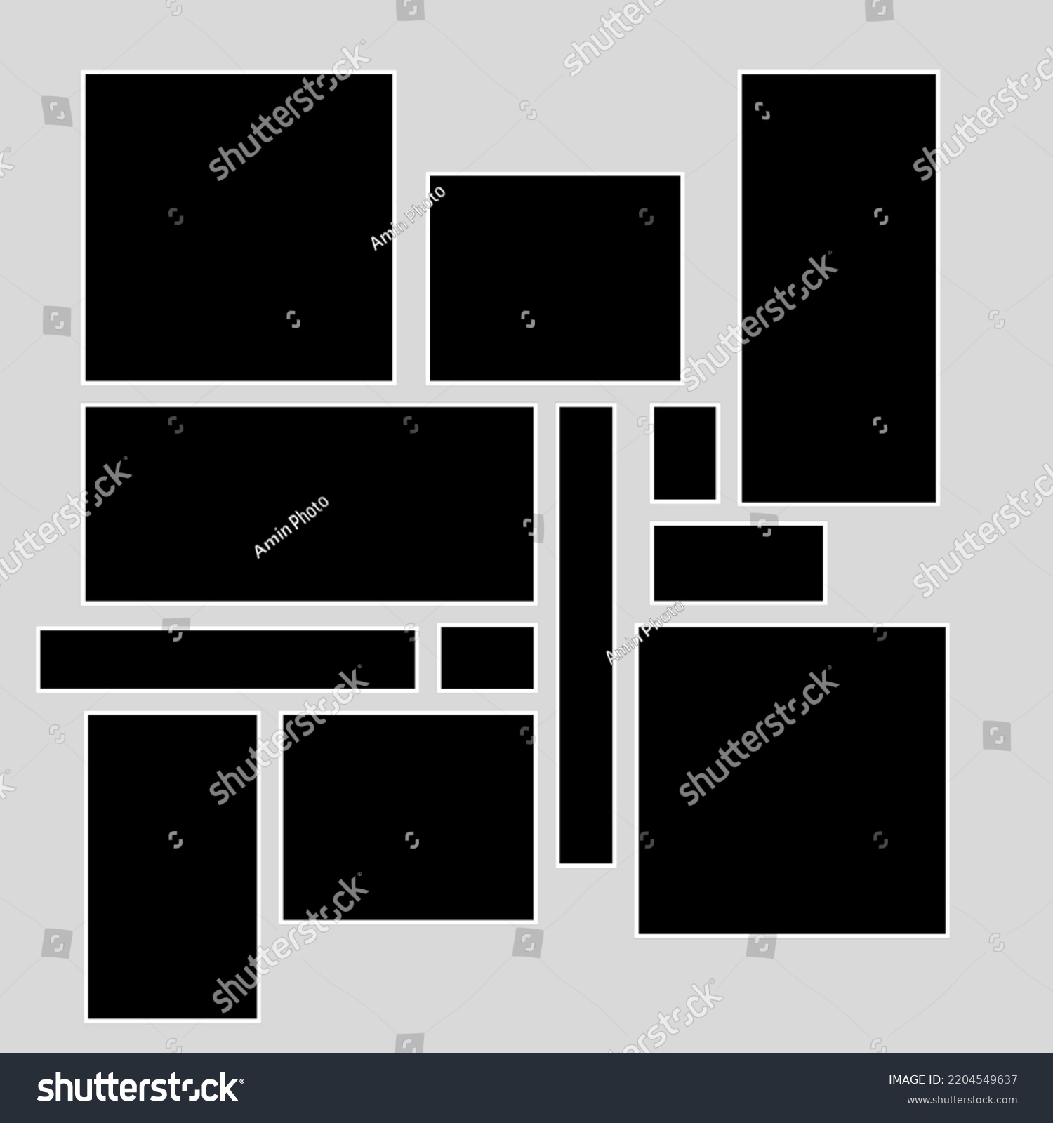 Templates Photo Collage Image Frames Photo Stock Illustration ...