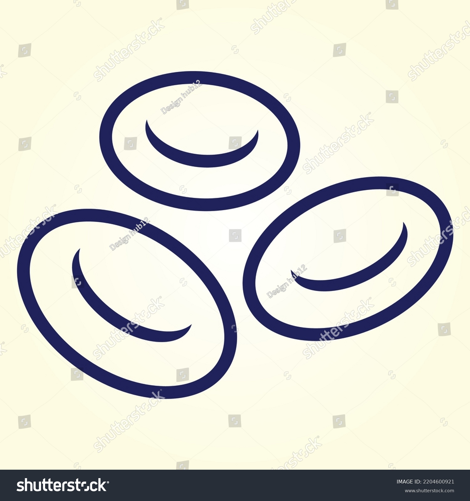 Red Blood Cell Erythrocytes Line Art Stock Vector (royalty Free 