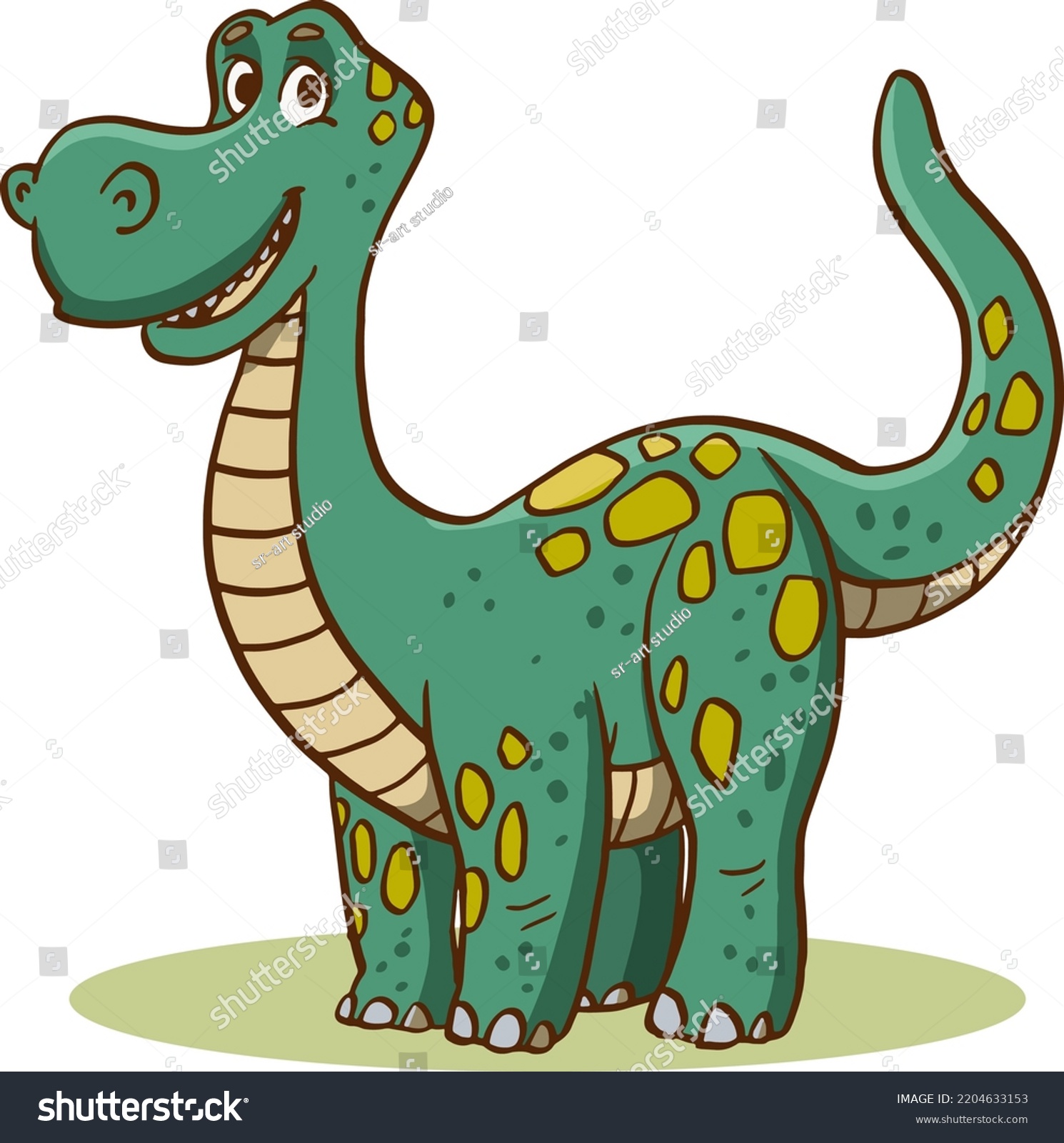 Vector Illustration Dinosaurs Cartoon Stock Vector Royalty Free 2204633153 Shutterstock 4422