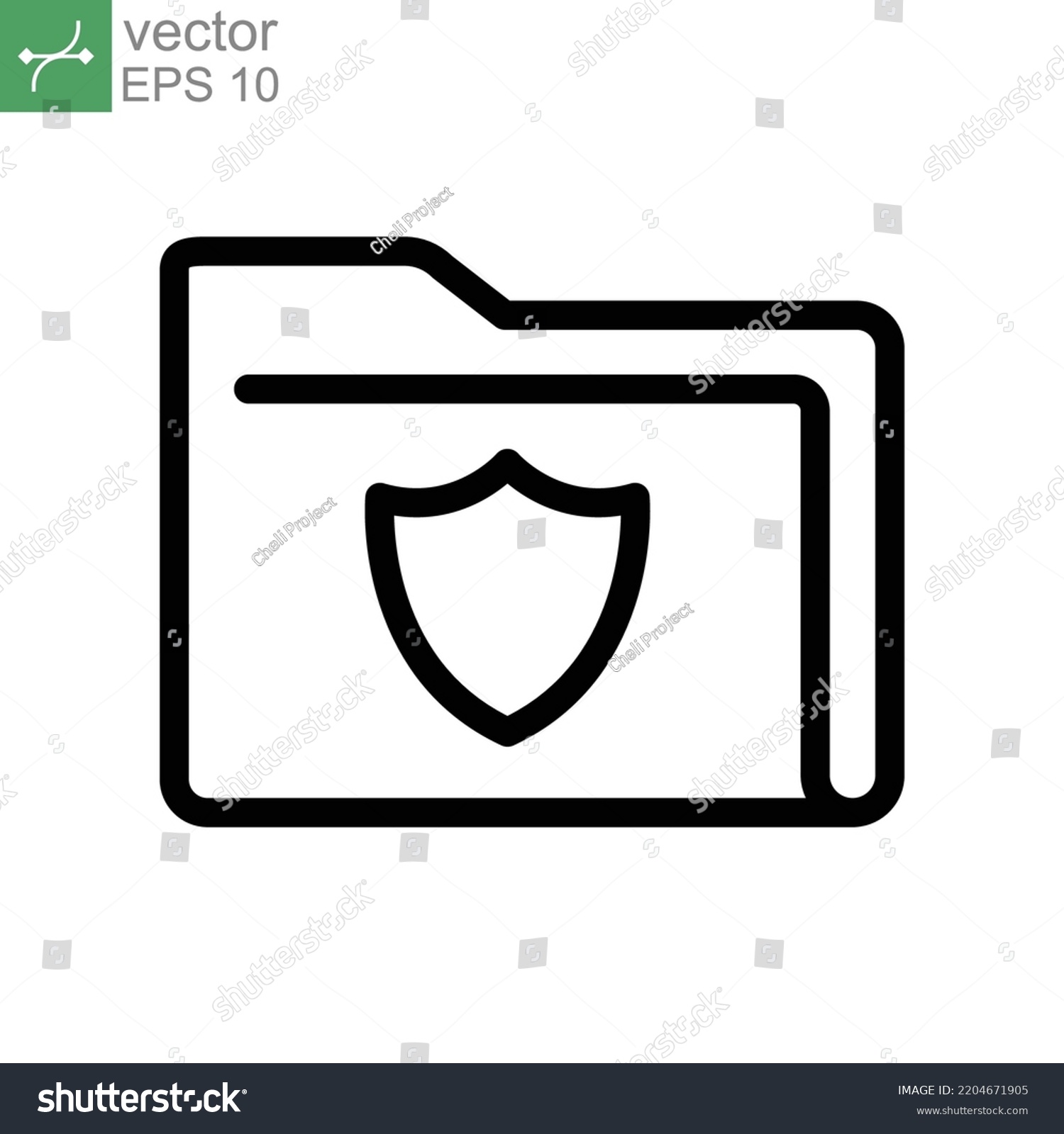 Secured Documents Unlock Folder Verify Icon Stock Vector Royalty Free