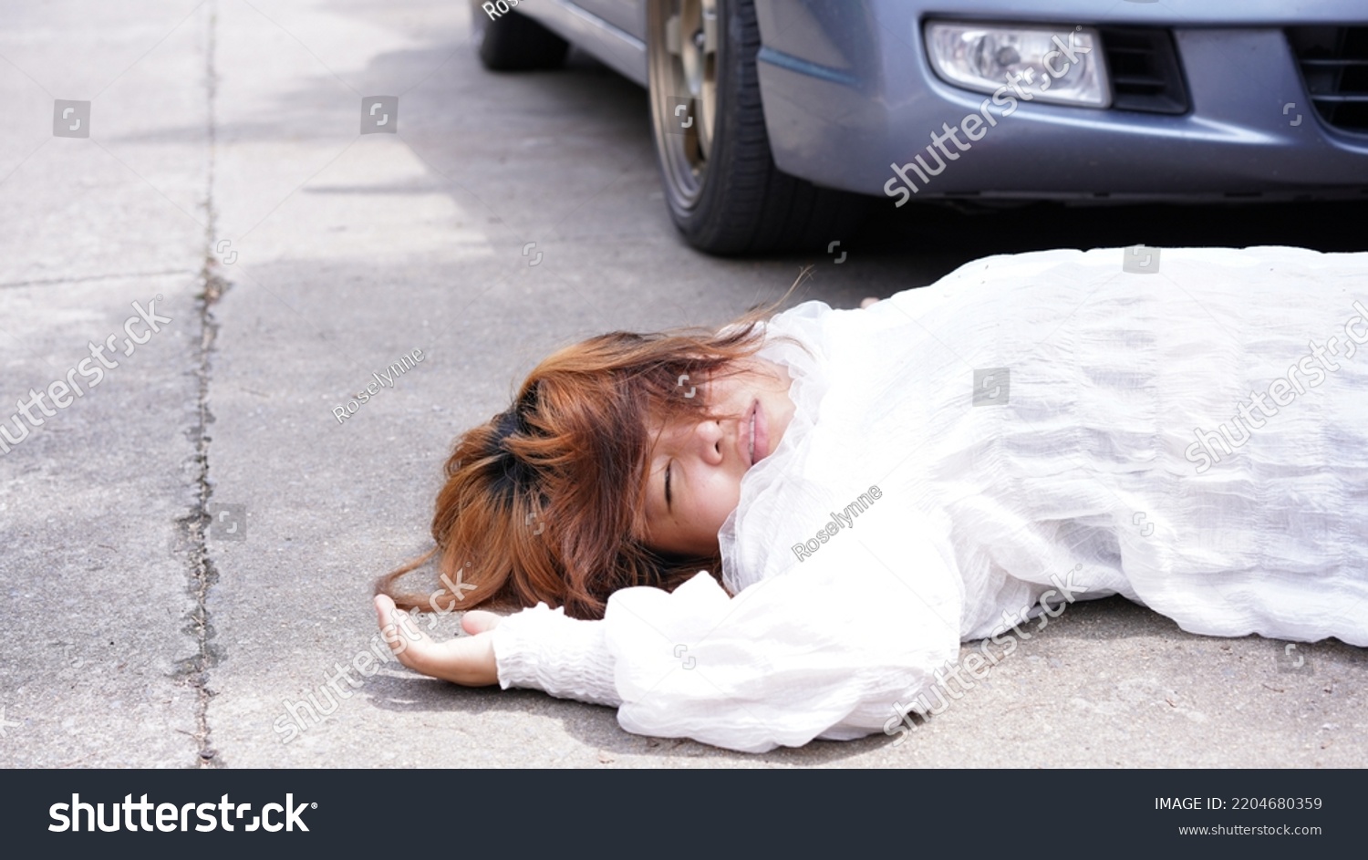 Womand Died By Car Cracshed Her Stock Photo 2204680359 | Shutterstock