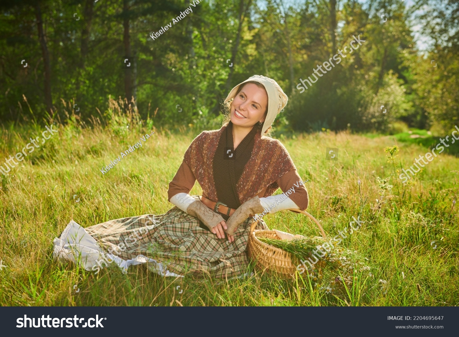 Scottish Girl 18th Century Medieval Rural Stock Photo 2204695647 ...