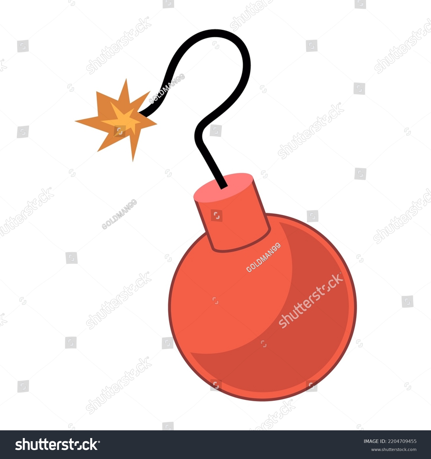 Cartoon Dynamite Tnt Explosives Timer Fuse Stock Vector (Royalty Free ...