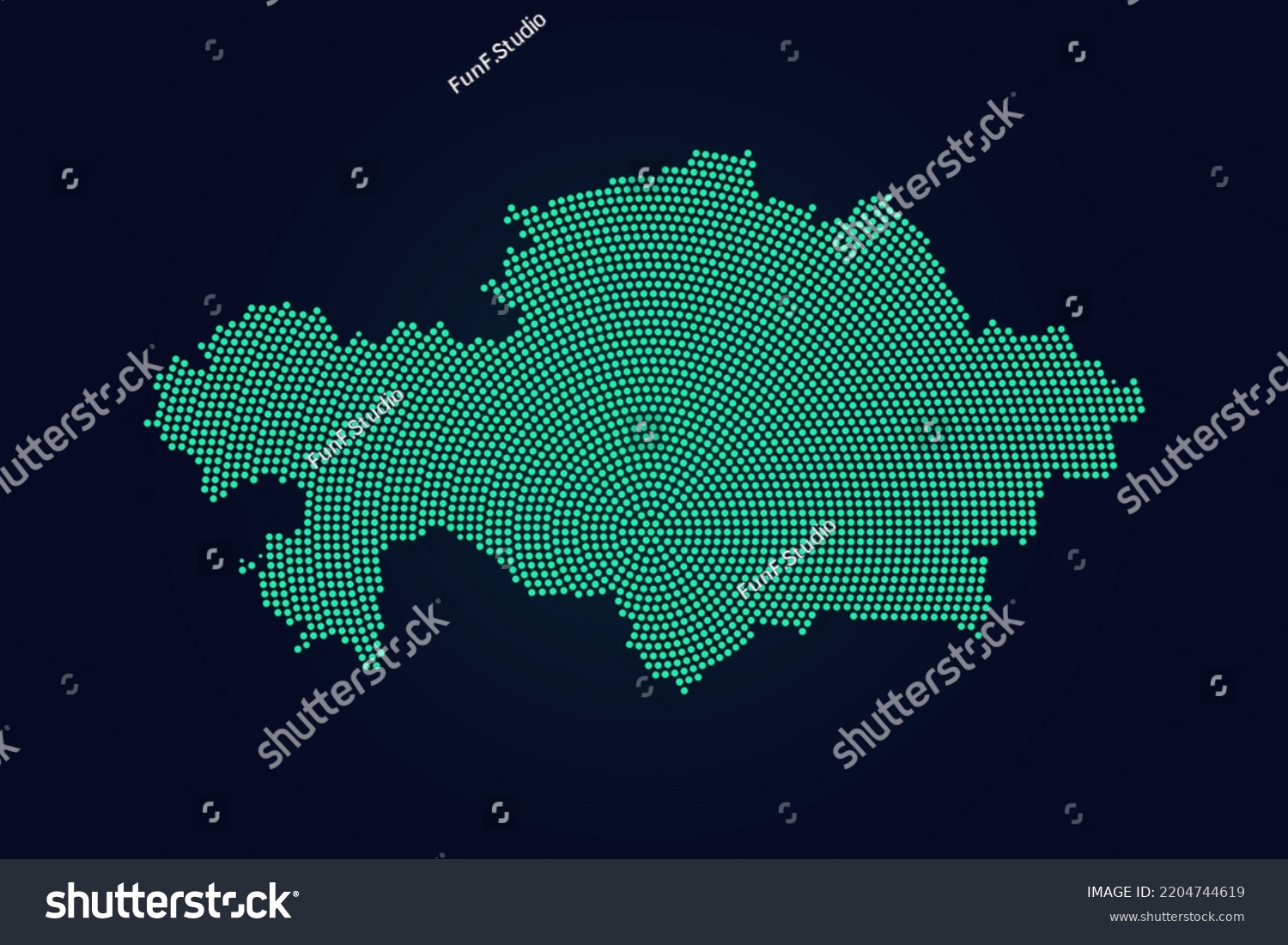 Kazakhstan Map World Map Vector Template Stock Vector (Royalty Free ...